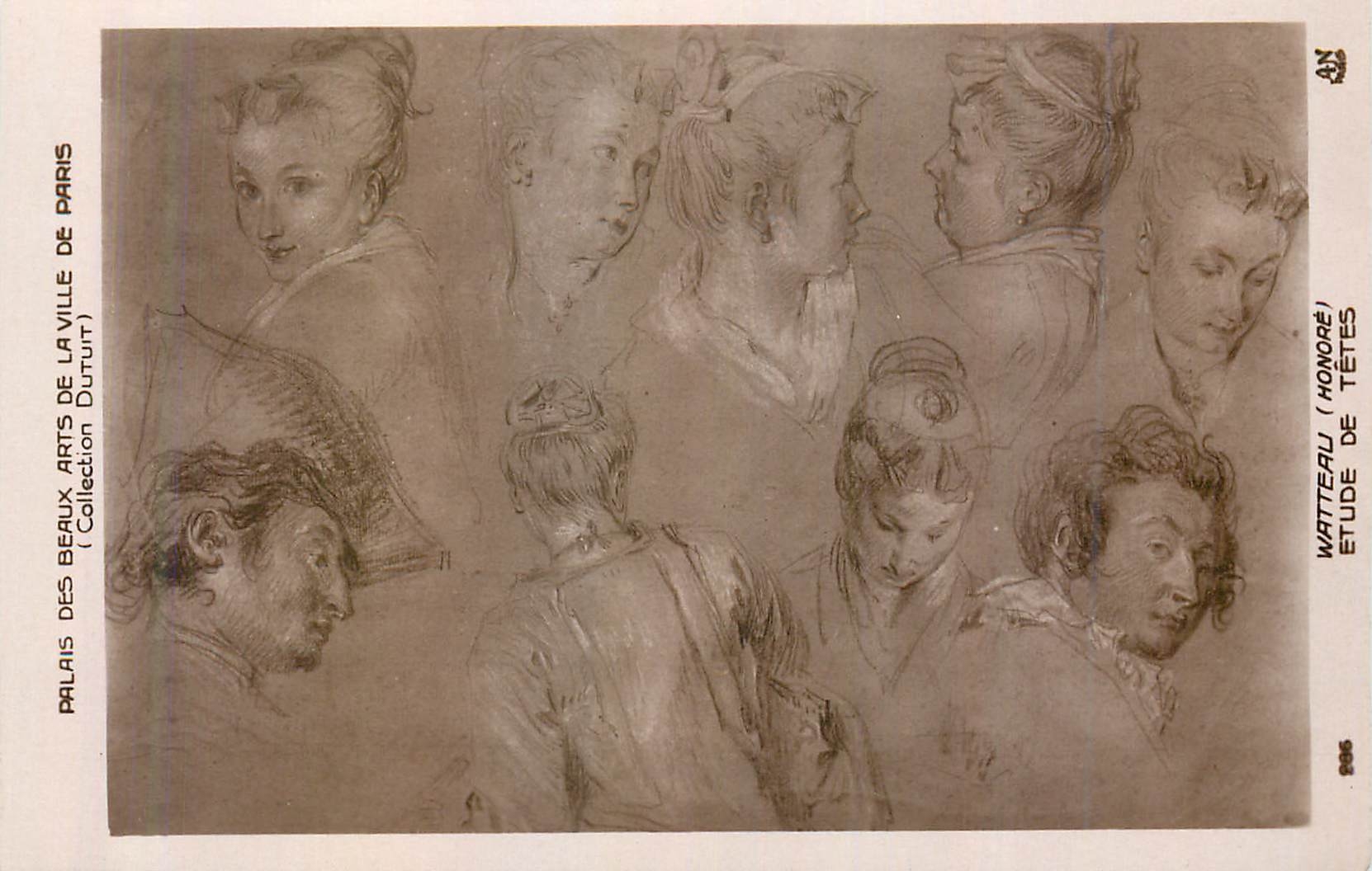 CPA Palais des Beaux Arts de la Ville de Paris (Collection Dutuit) Etude de Tetes