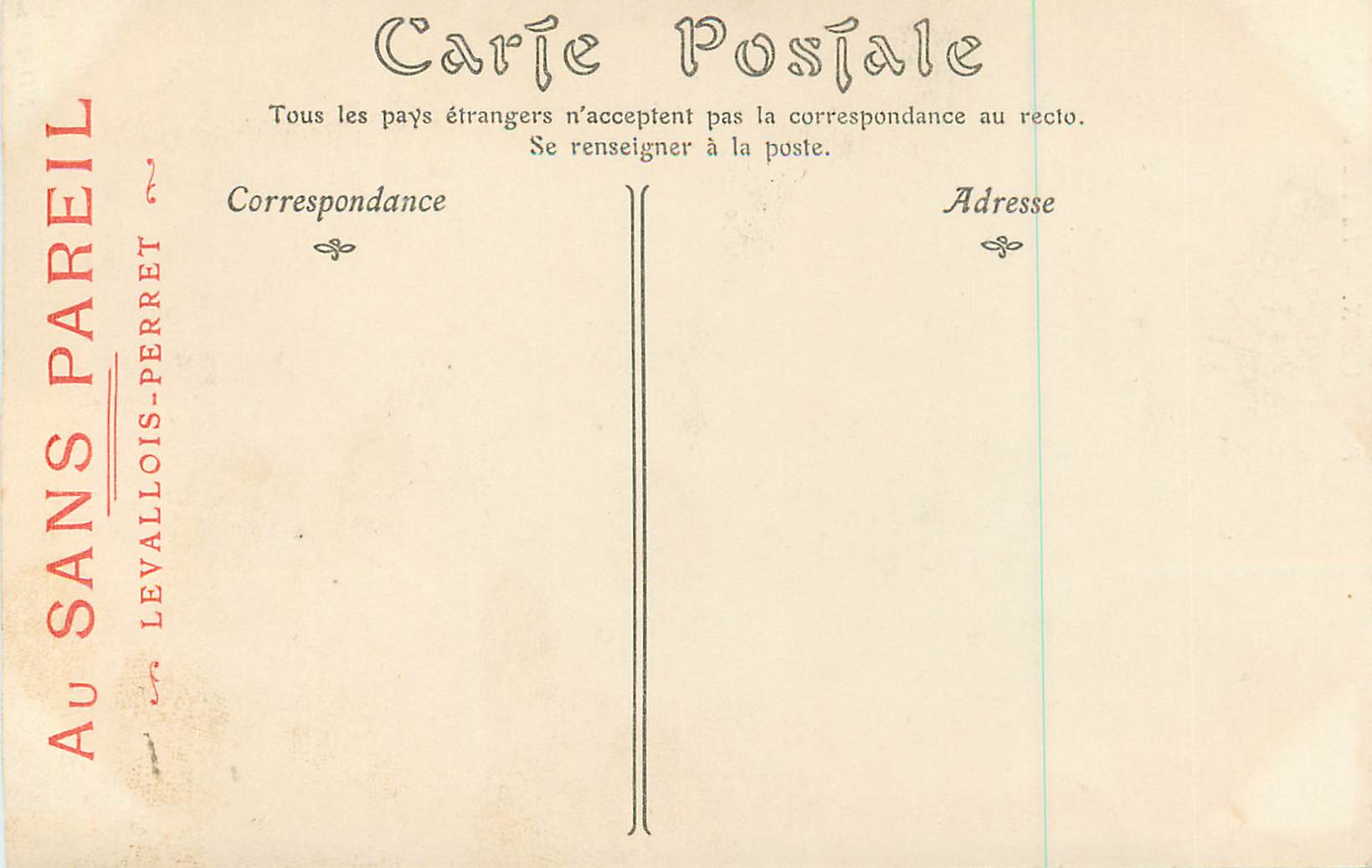 Périgueux — La Tour de Vésone — Éditeur Sans Pareil, n°8 — Verso