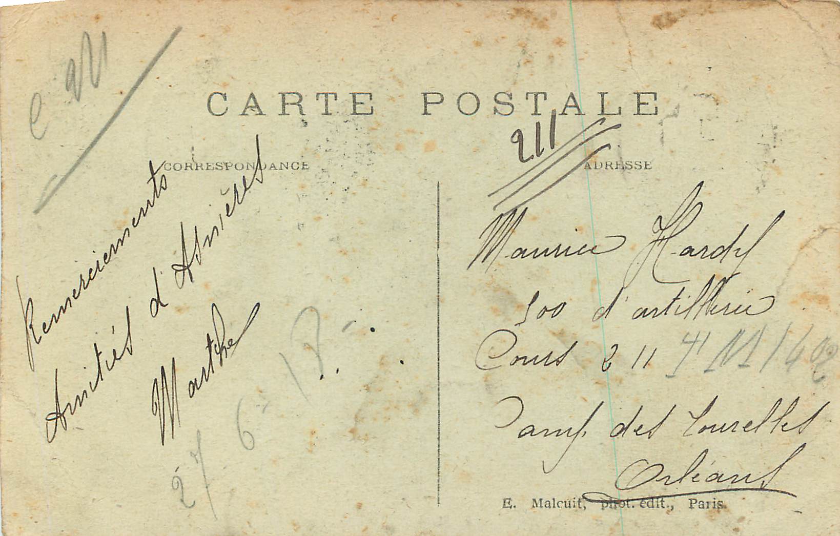 CPA Bois de Boulogne Un Coin du Lac — Back