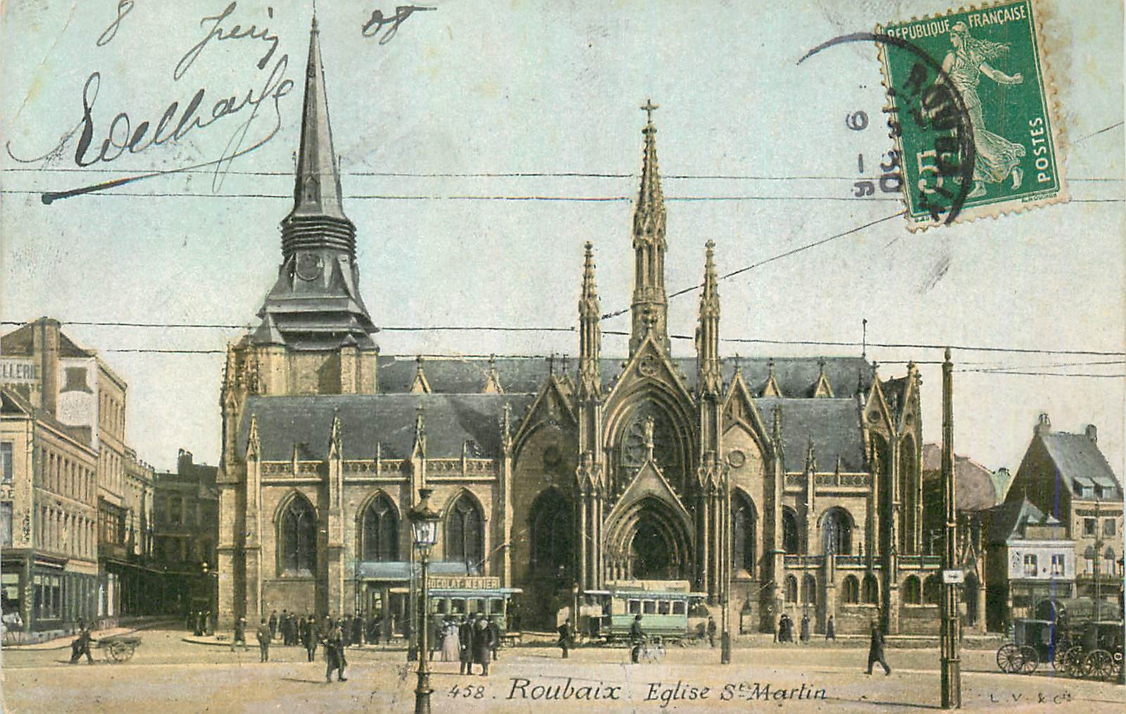CPA Roubaix Eglise St Martin
