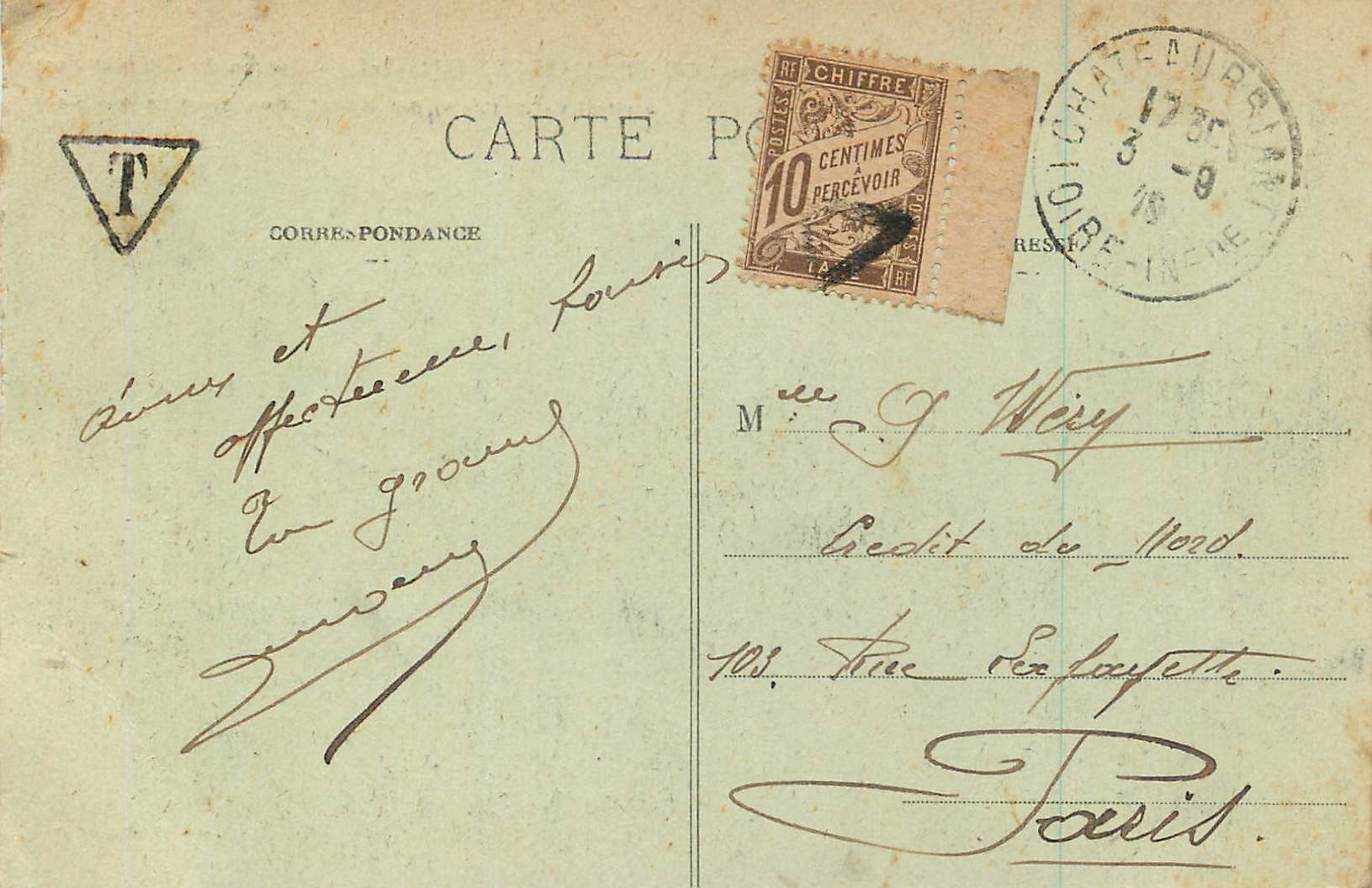 CPA Chateaubriant (L Inf) Donjon du Chateau Fort — Rückseite