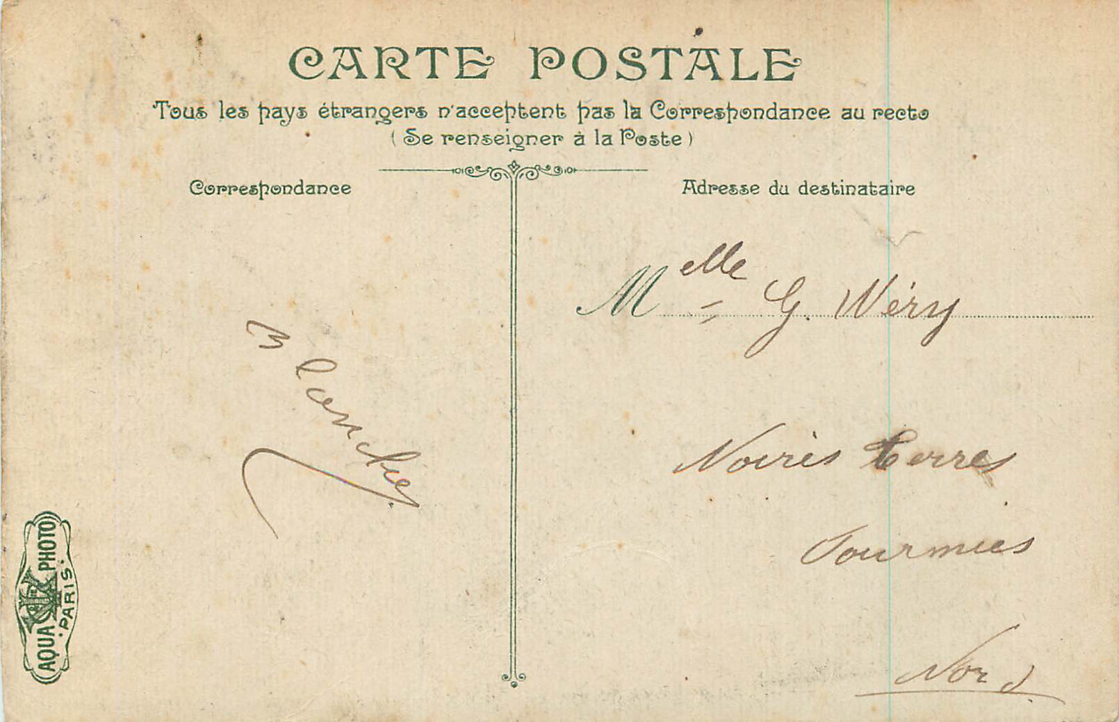 CPA Le Treport La Plage a Maree Basse et les Falaises — Rückseite