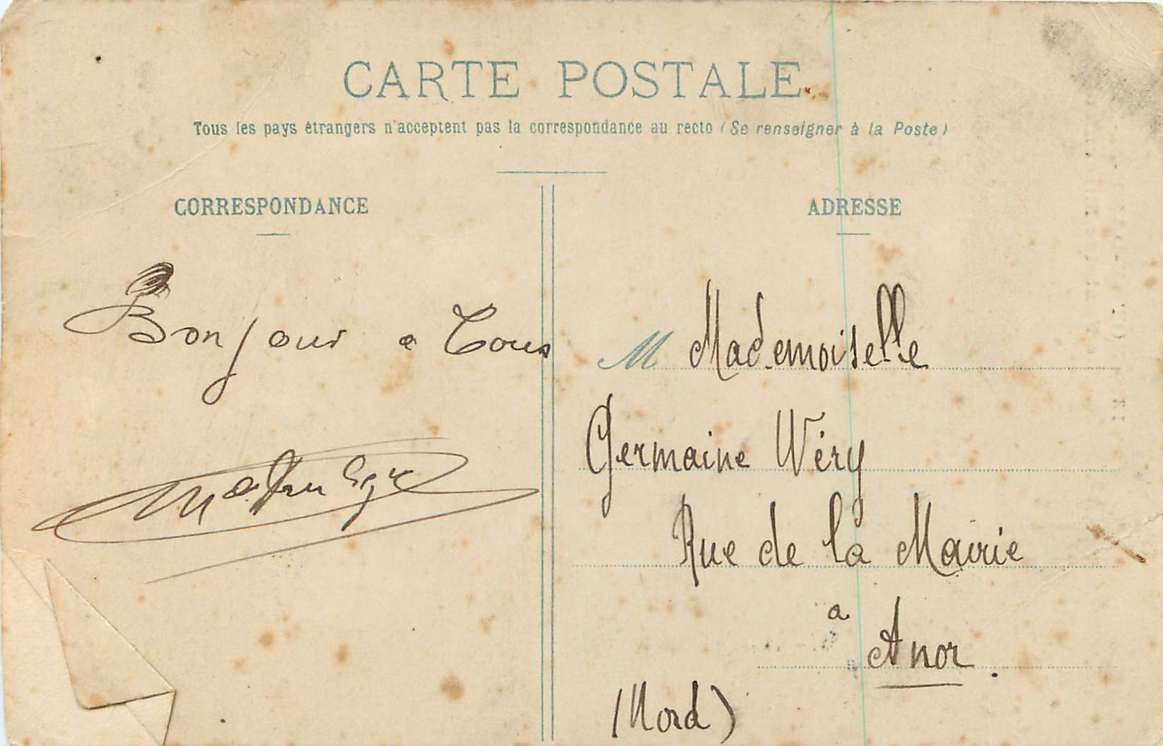 CPA Notre Dame de Liesse La Fontaine Miraculeuse — Rückseite