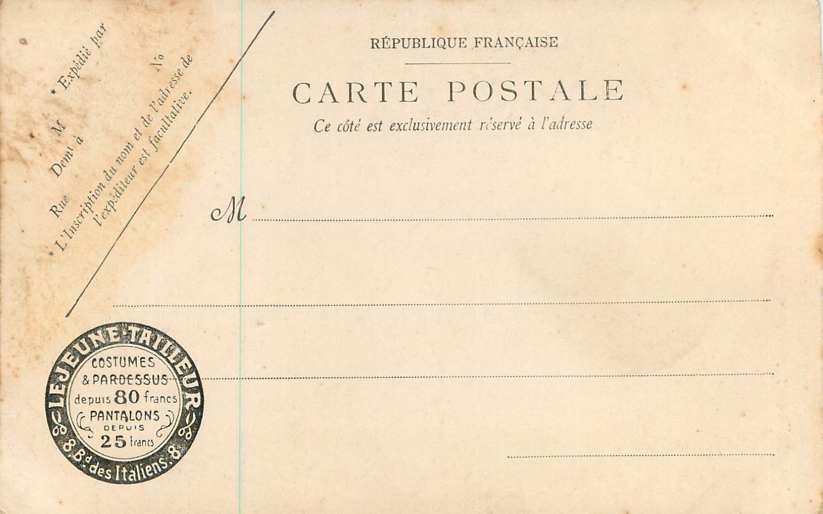 CPA L'Abbaye de Saint Denis Tombeau de Louis et Philippe Fils de Pierre d'Alencon — Rückseite