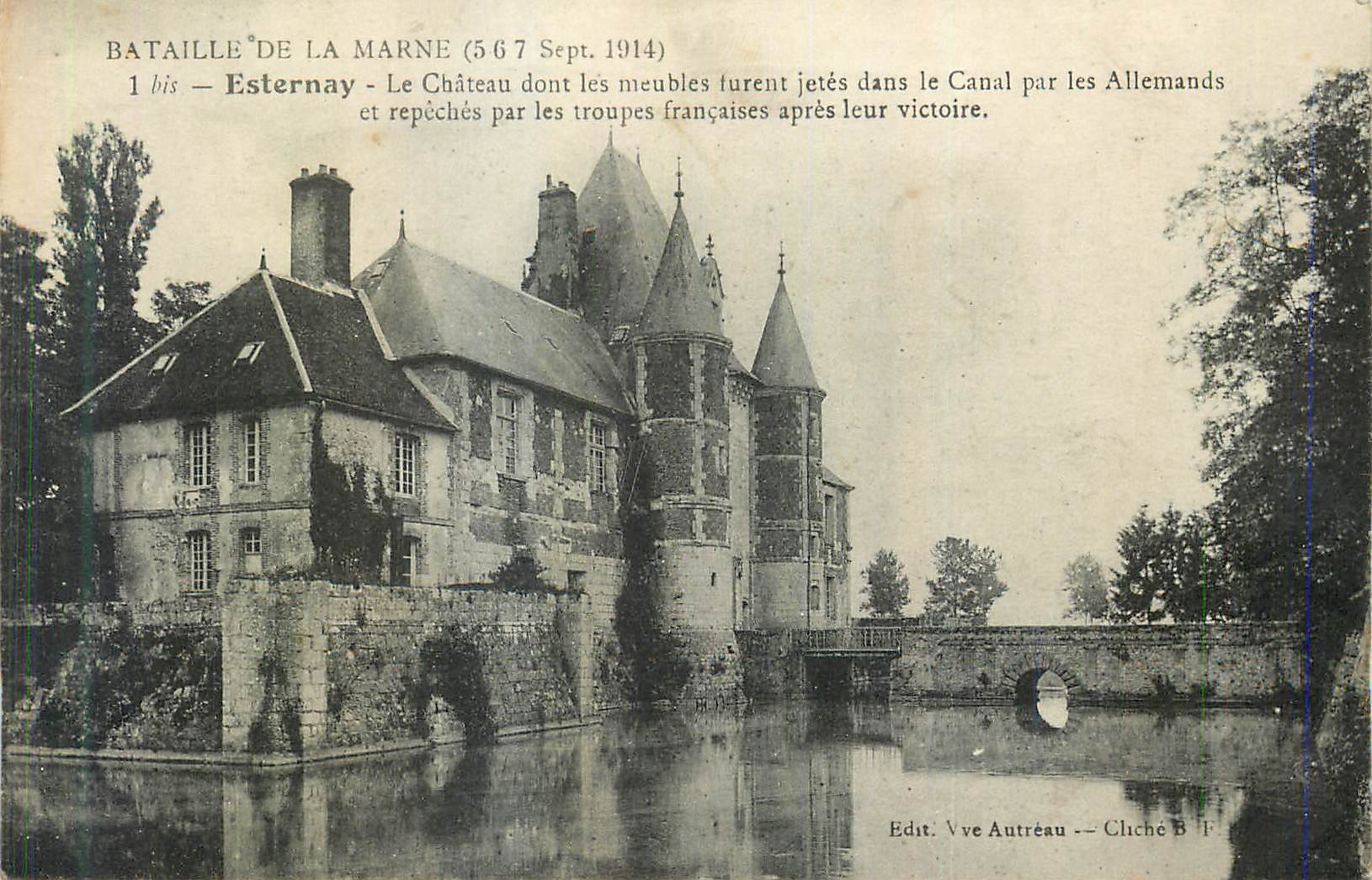 CPA Esternay Bataille de la Marne (sep 1914)