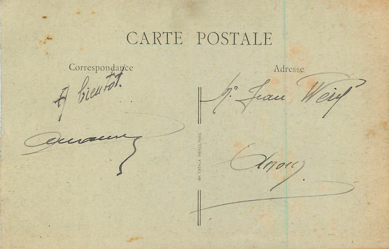 CPA Esternay Bataille de la Marne (sep 1914) — Back
