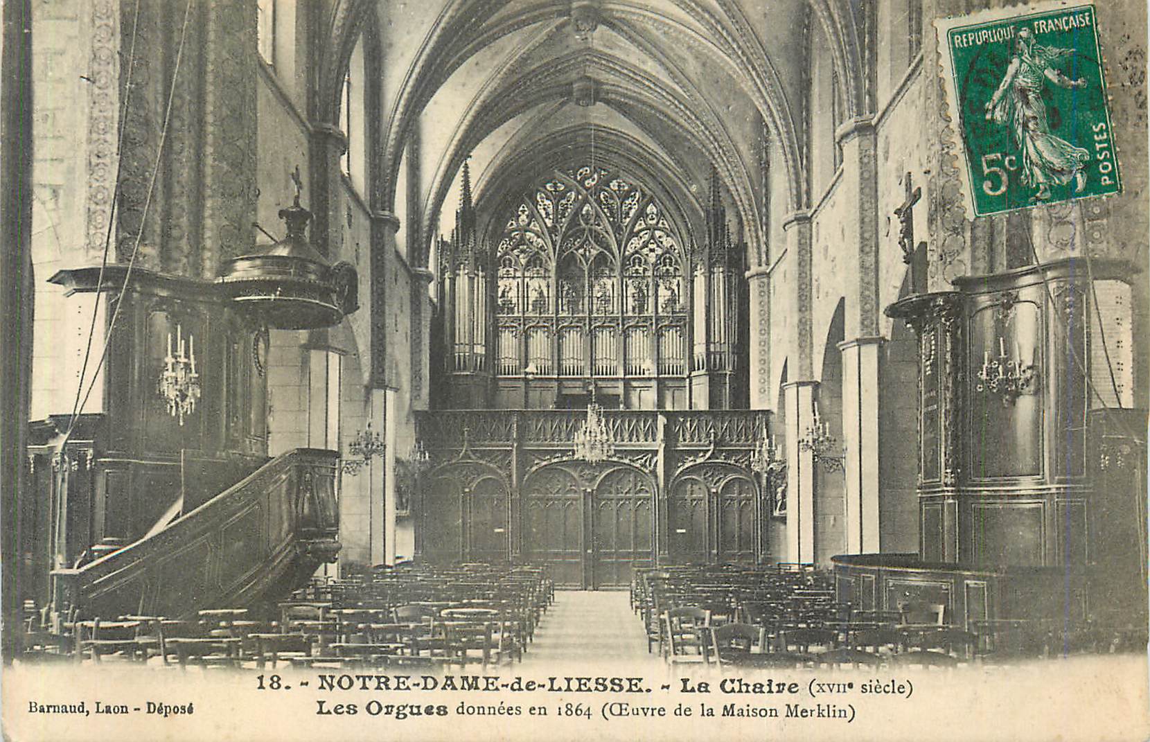 Notre-Dame-de-Liesse — La Chaire (XVIIe siècle) — Barnaud, Laon - Déposé