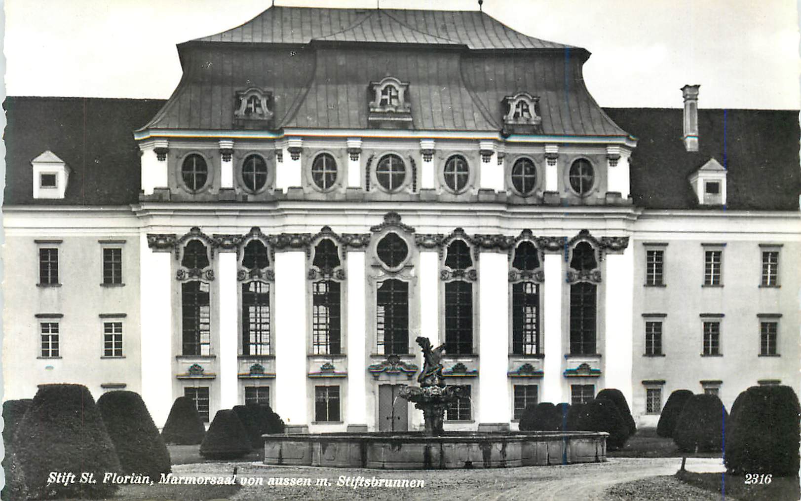 CPM Stift St Florian Marmorsaa von aussen in Stiftbrunnen
