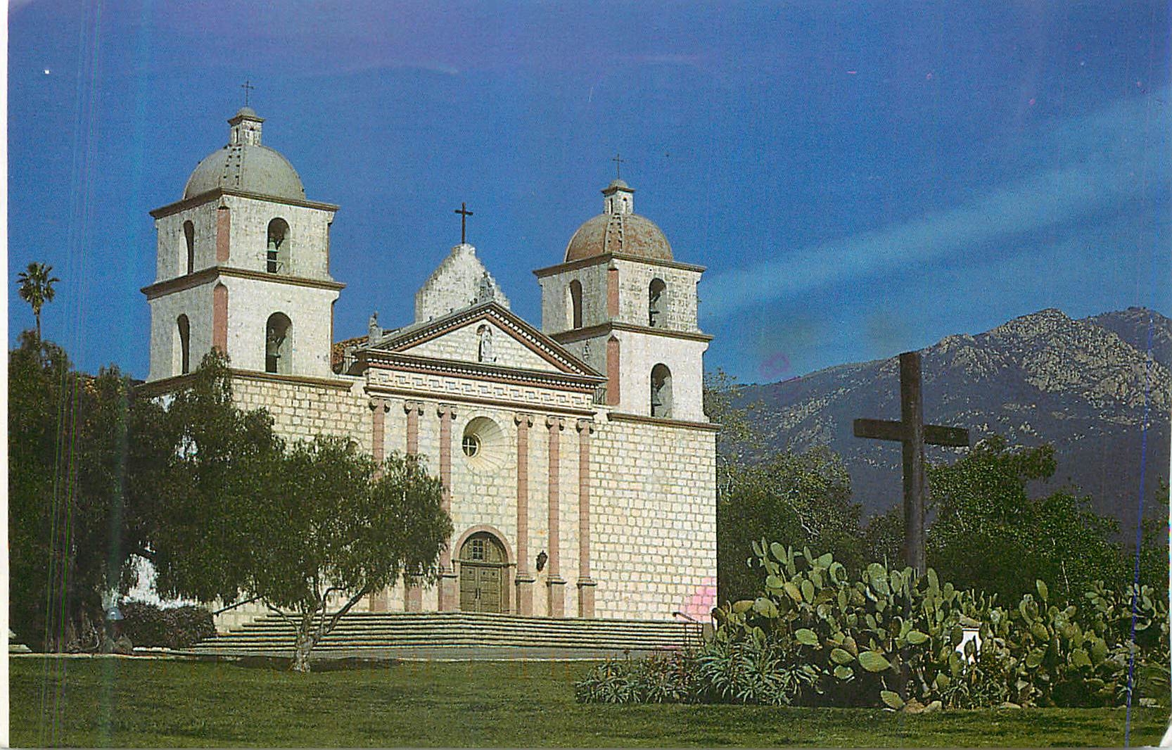 CPM Historic Mission Santa Barbara Built in 1786 and never Abandoned The Fist Cathedral in the State