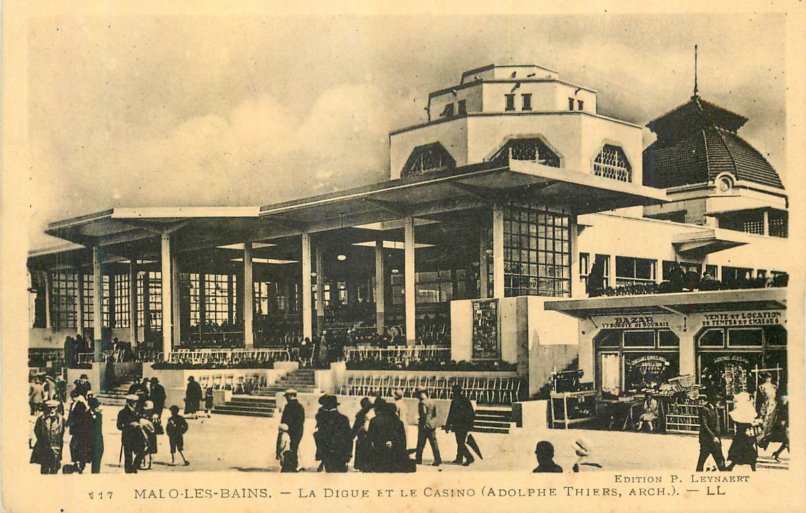 CPA Malo les Bains La Digue et le Casino (Adolphe Thiers Arch)