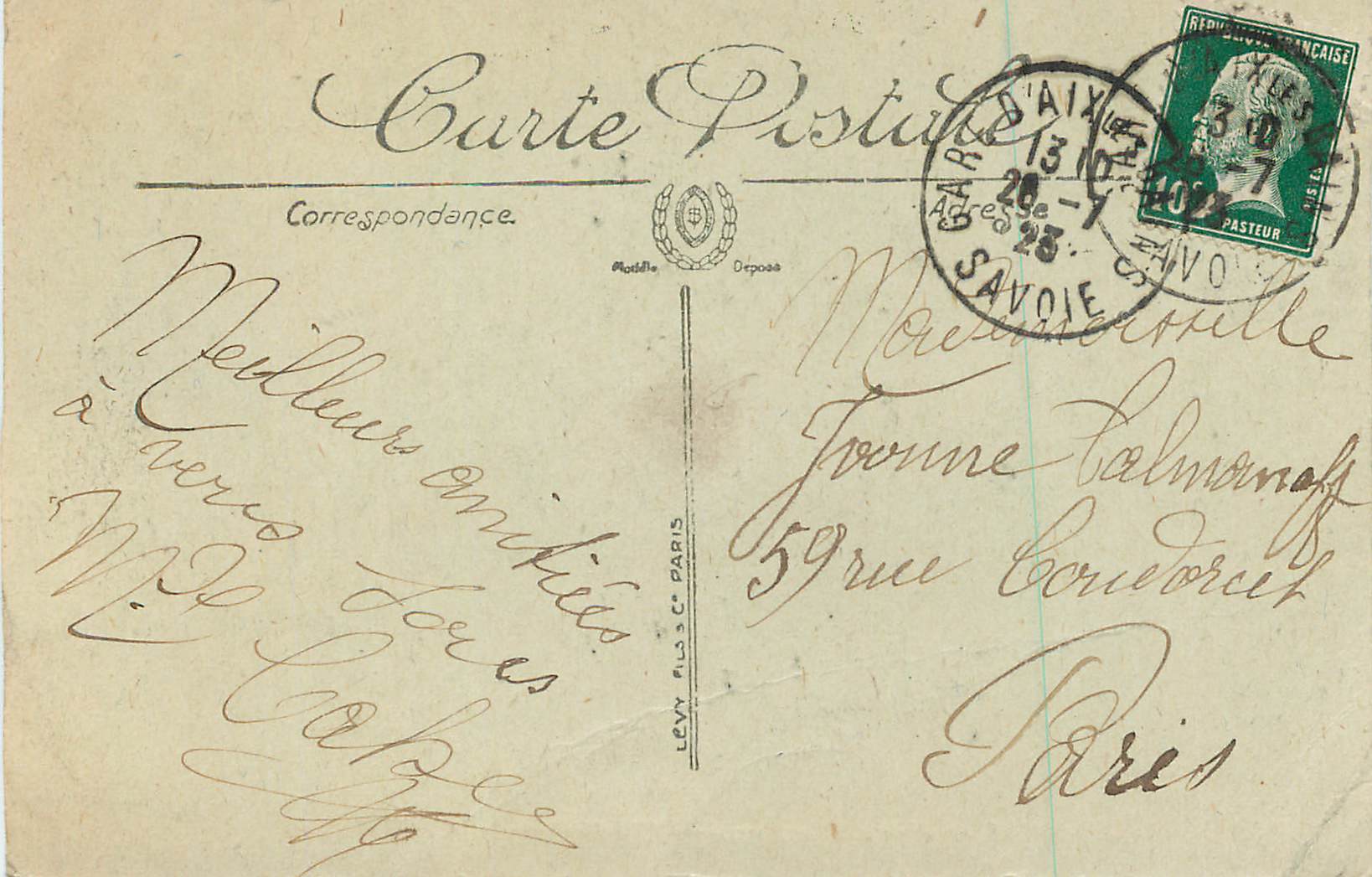 CPA Aix les Bains Abbaye d'Hautecombe — Verso