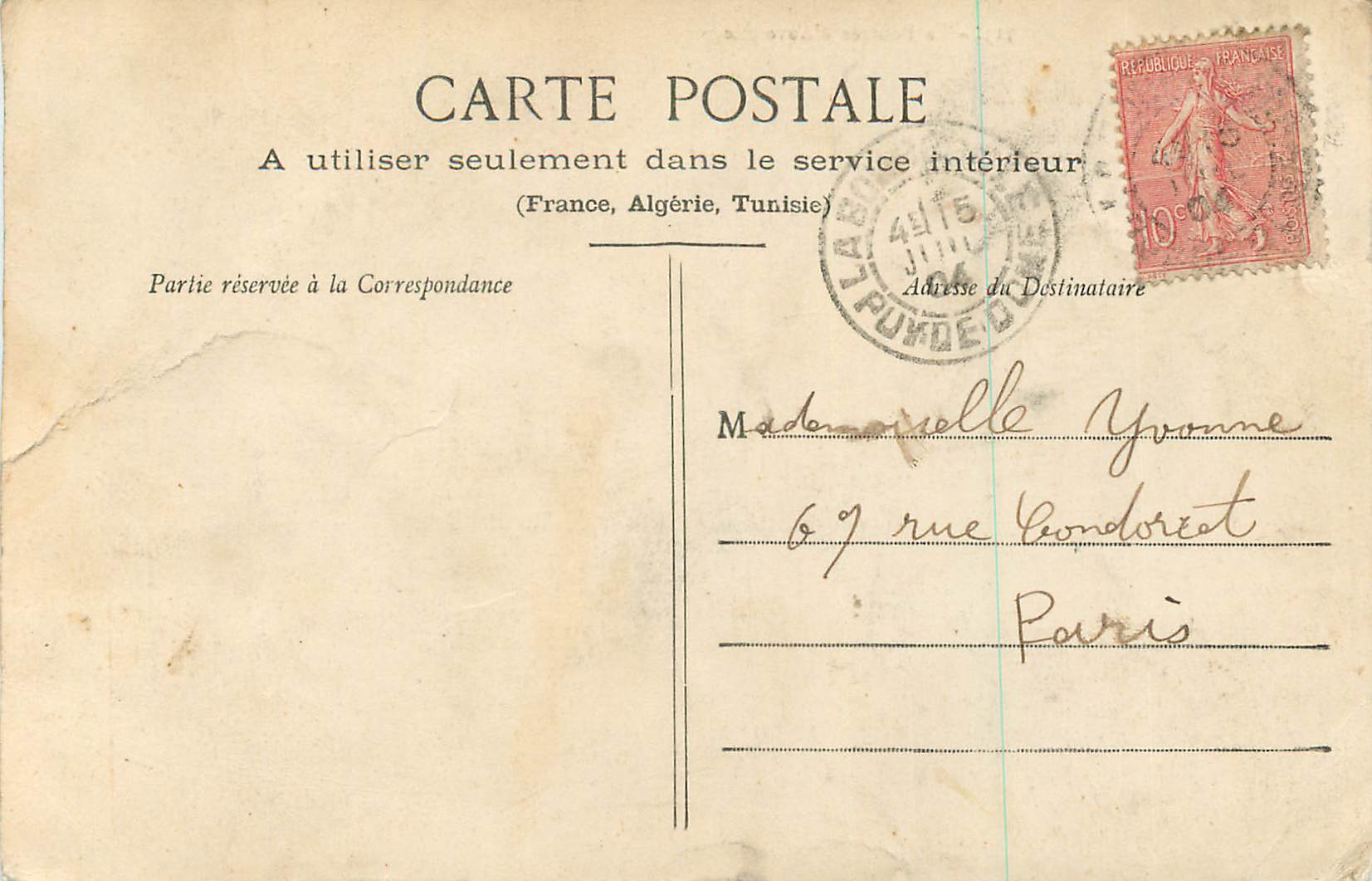 CPA La Bourree d'Auvergne — Rückseite