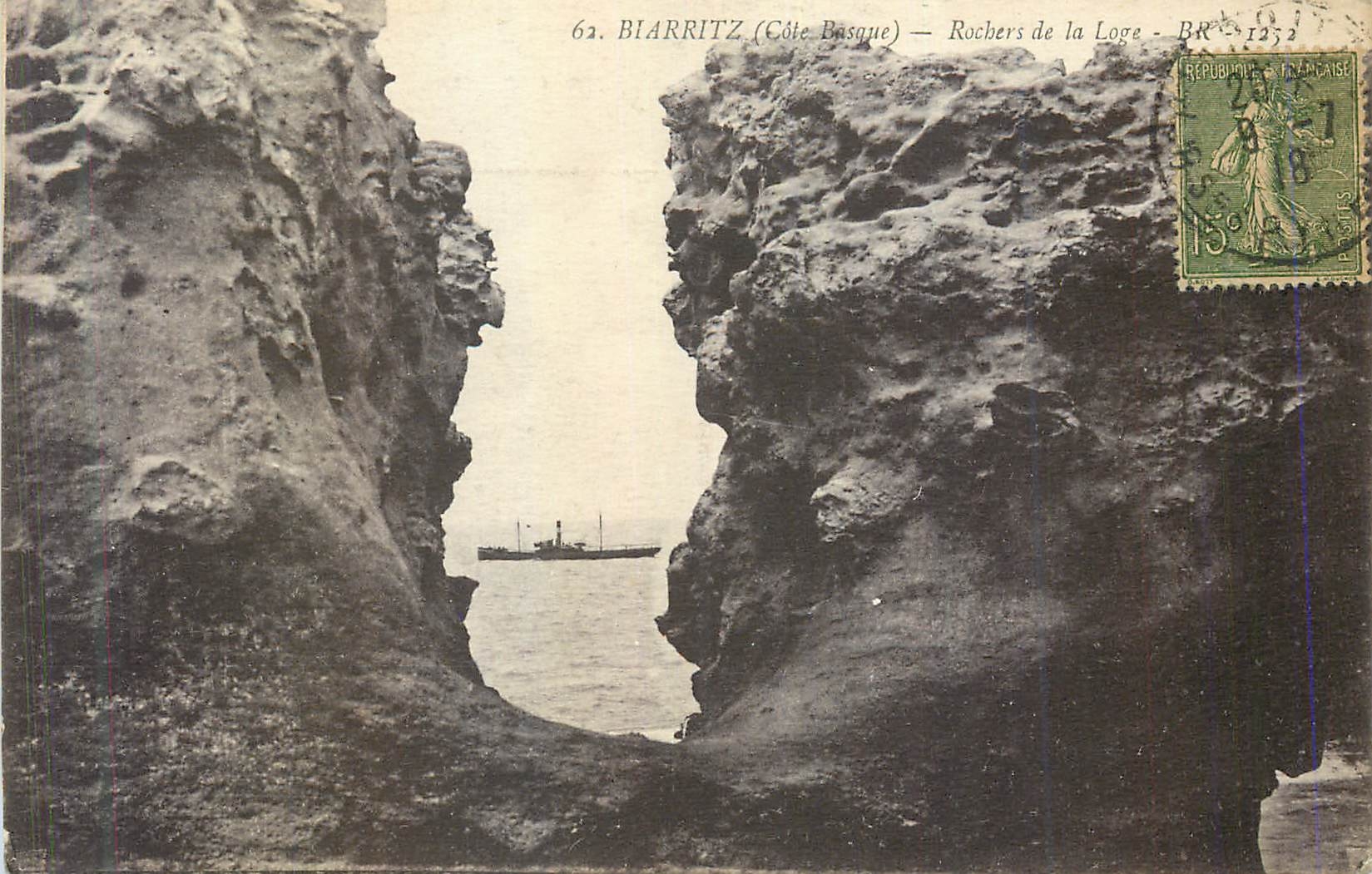 CPA Biarritz (Cote Basque) Rochers de la Loge