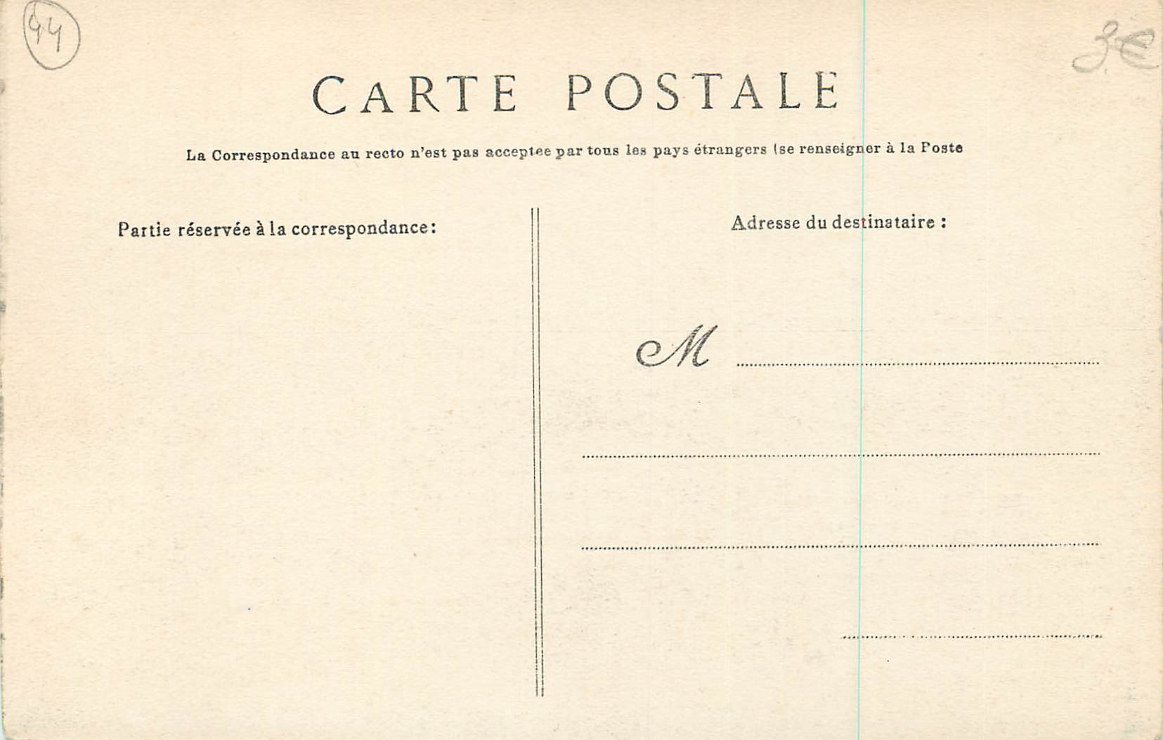 CPA St Nazaire la Plage et le Boulevard de l'Ocean — Verso