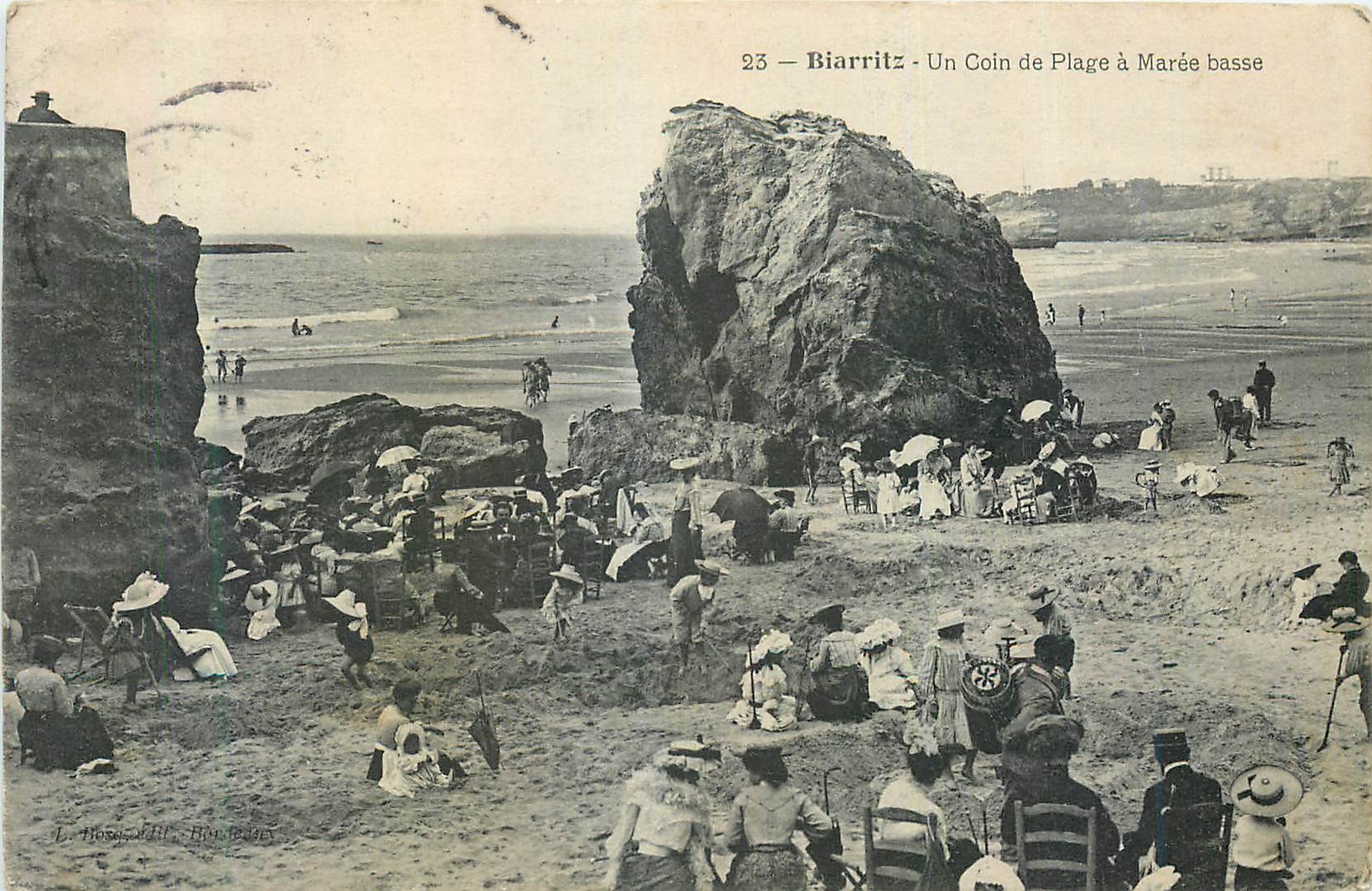 Biarritz - Un Coin de Plage à Marée basse — L. Hossé, Éditeur, n°23