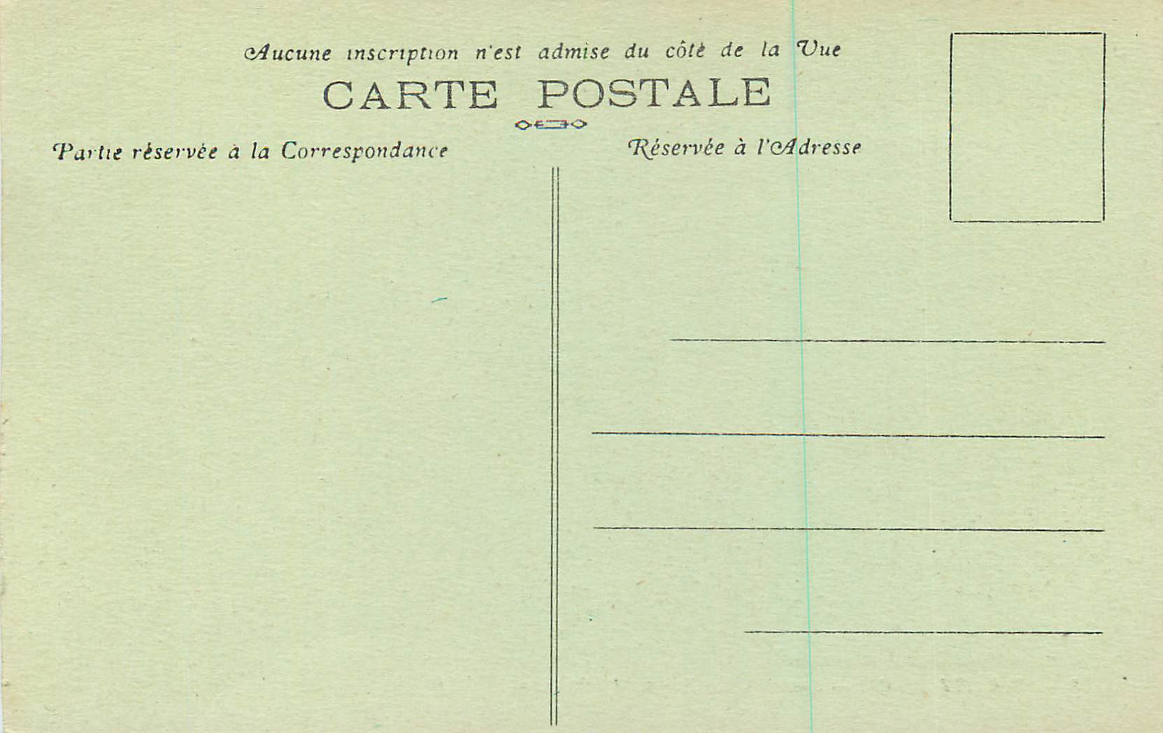 CPA Biarritz Rocher de la Vierge et Semaphore — Verso