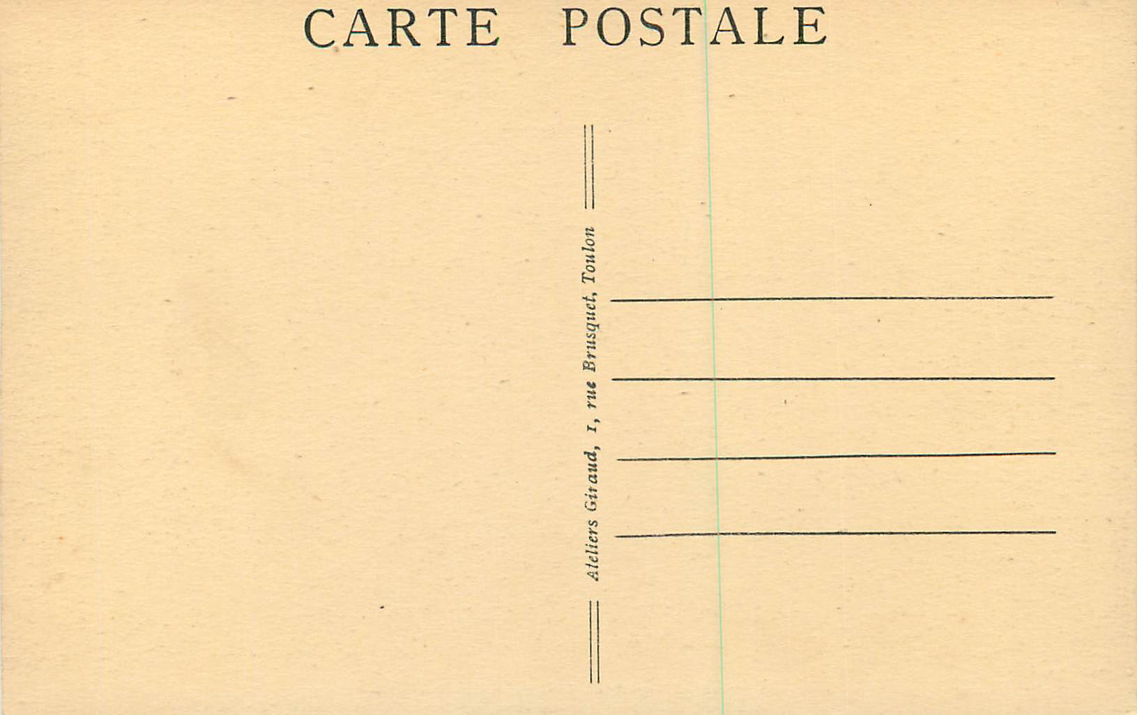 CPA Toulon le Theatre Municipal — Verso