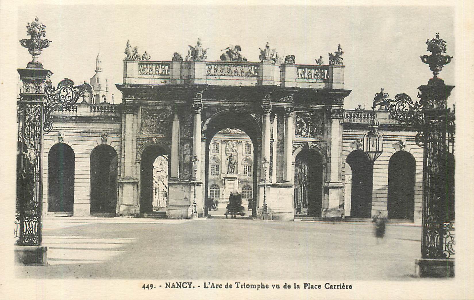 CPA Nancy l'Arc de Triomphe vu de la Place Carriere