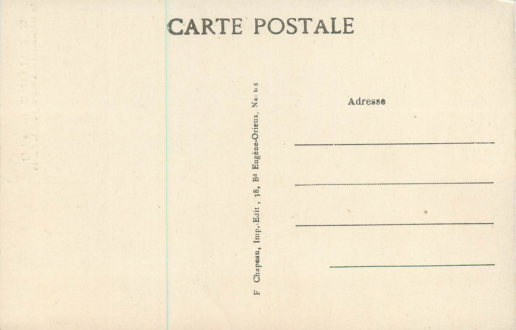 CPA Saint Nazaire (Loire Inf) le Monument aux Morts pour la Patrie Militaria — Rückseite