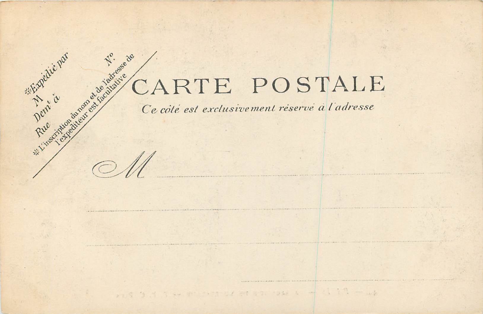 CPA Paris la Sacristie de Notre Dame — Verso