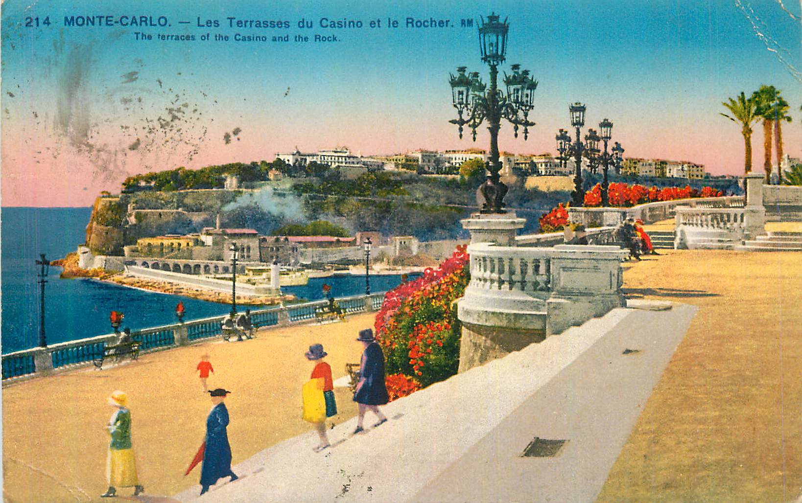 CPA Monte Carlo les Terrasses du Casino et le Rocher