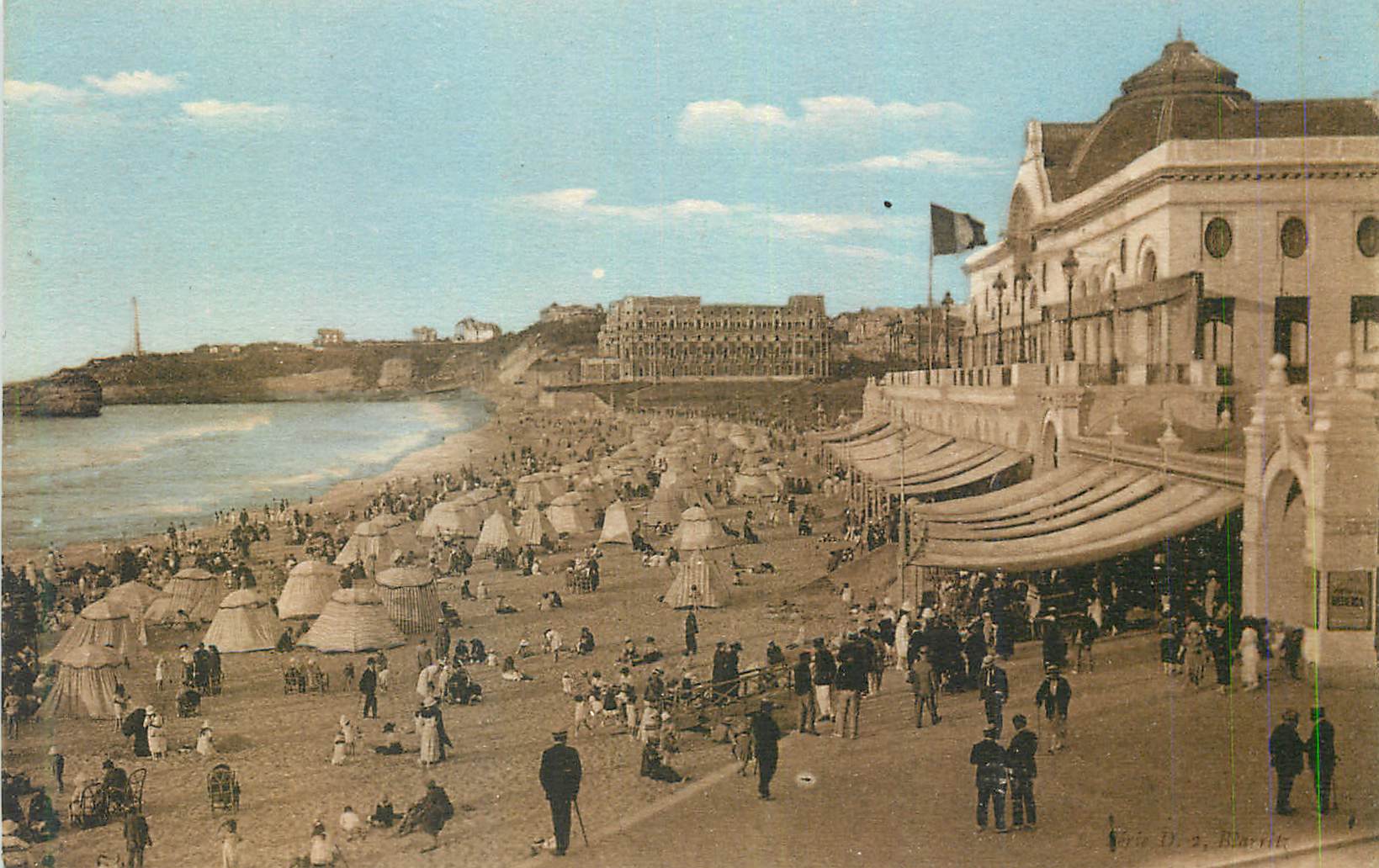 Biarritz - Plage et Casino Municipal — Édition artistique Labouche Frères, Toulouse, n°1263