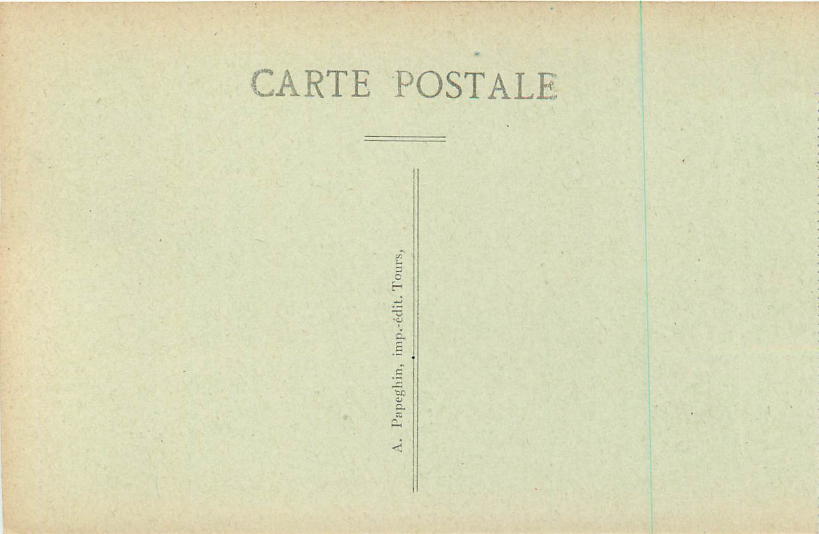 CPA Tours (I et L) le Palais de Justice — Rückseite