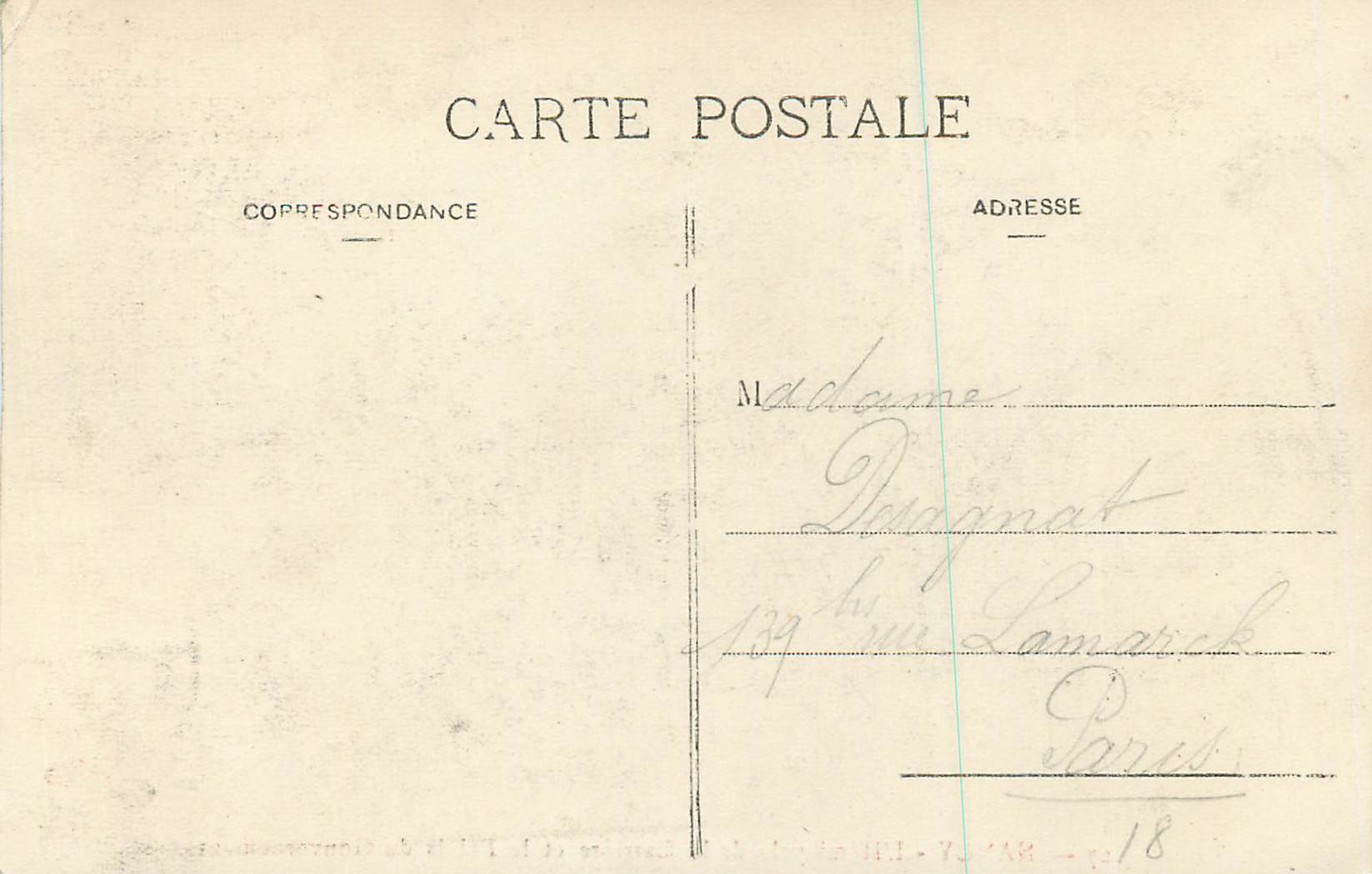CPA Nancy l'Hemicycle de la Carriere et le Palais du Gouvernement — Verso
