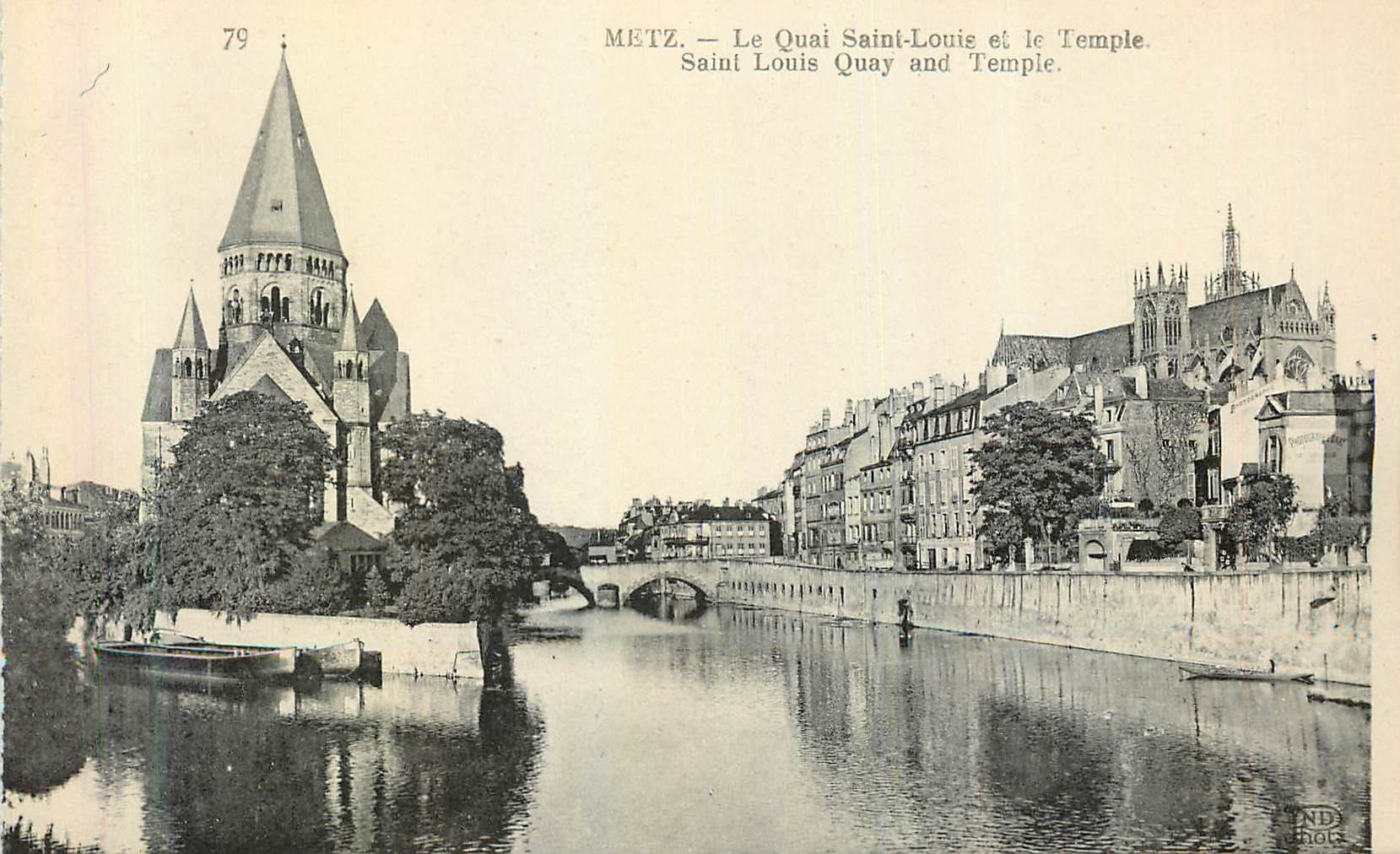 CPA Metz Le Quai Saint Louie et le Temple
