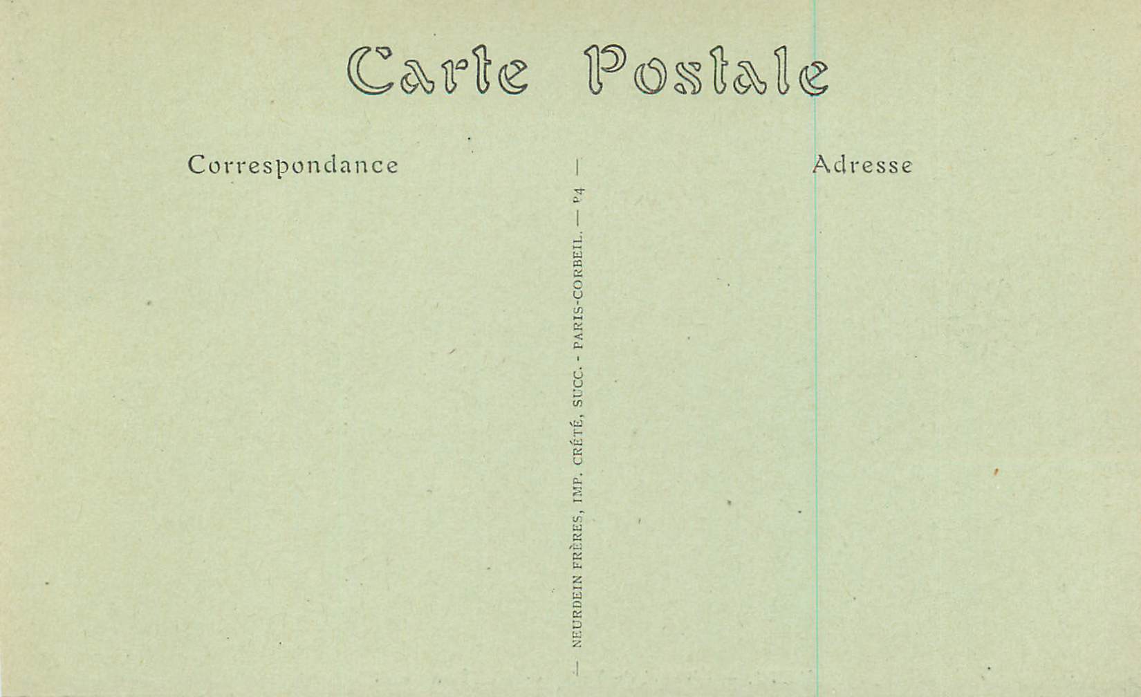 CPA Metz L'Hotel de Ville — Rückseite