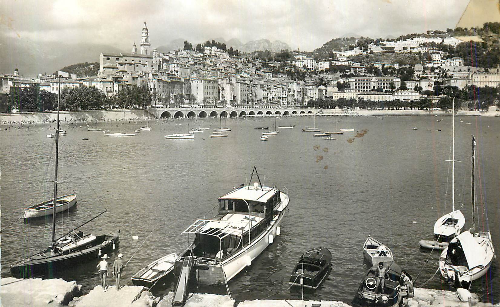 CPM Port et la Vieille Ville Menton Bateaux