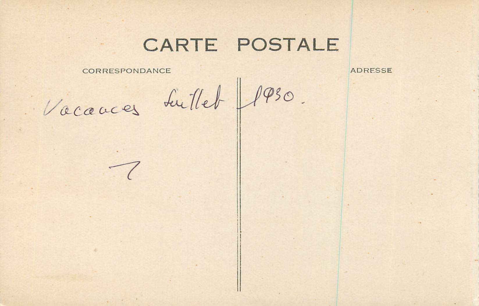 CPA Etretat La Plage et Falaise d'Amont — Rückseite