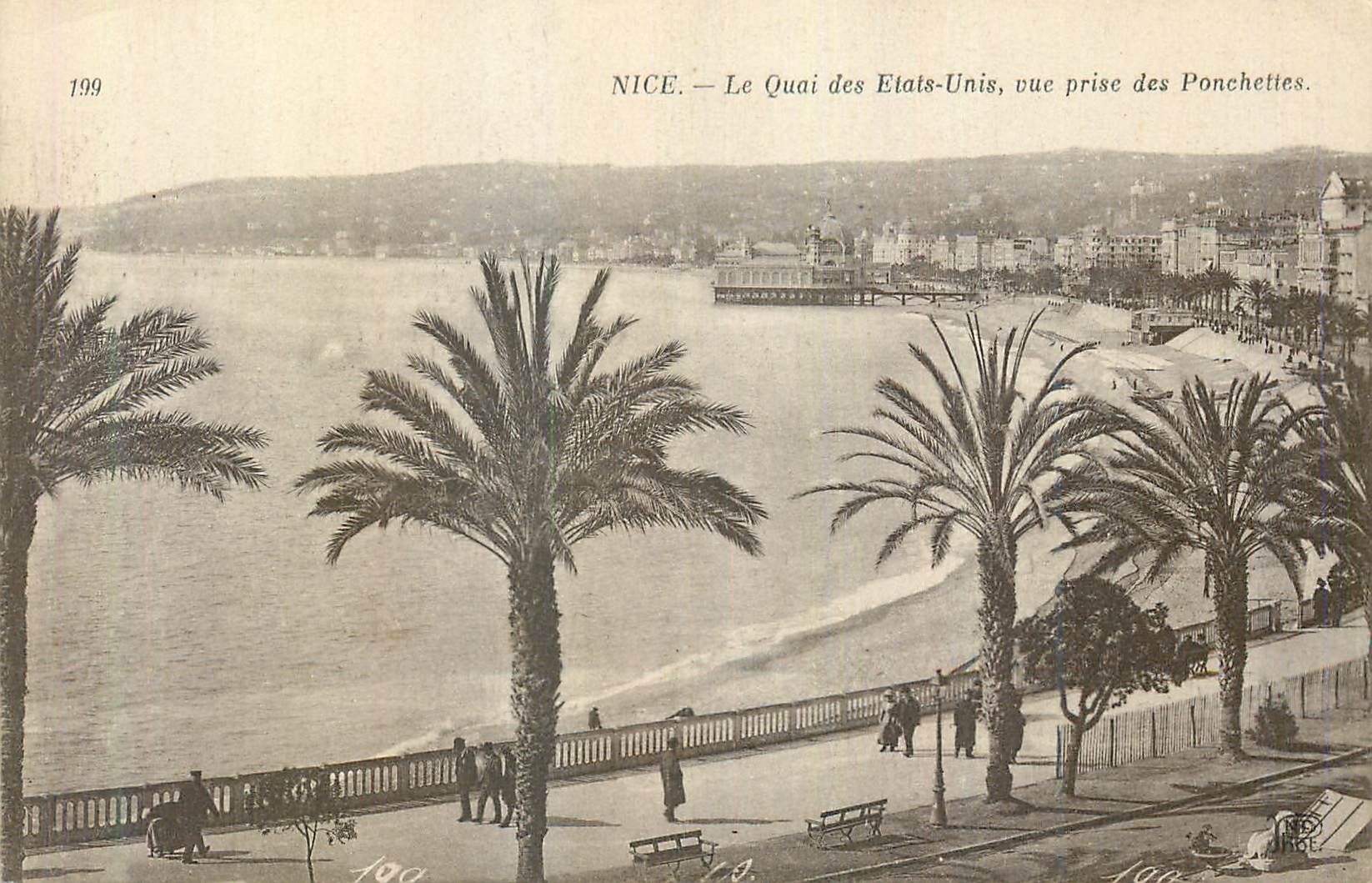 CPA Nice Le Quai des Etats Unis vue prise des Ponchettes