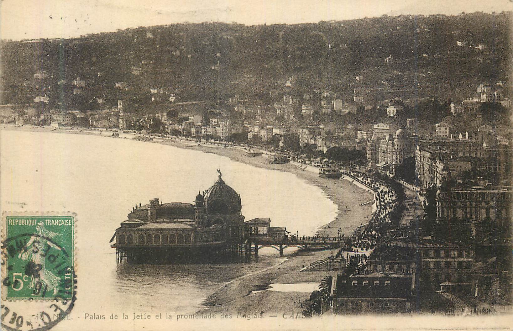 CPA Nice Palais de la Jetee et la Promenade des Anglais