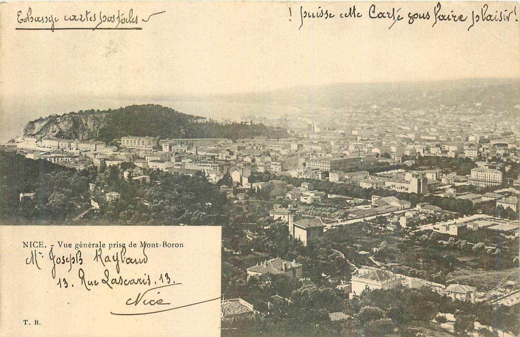 CPA Nice Vue Generale prise de Mont Boron