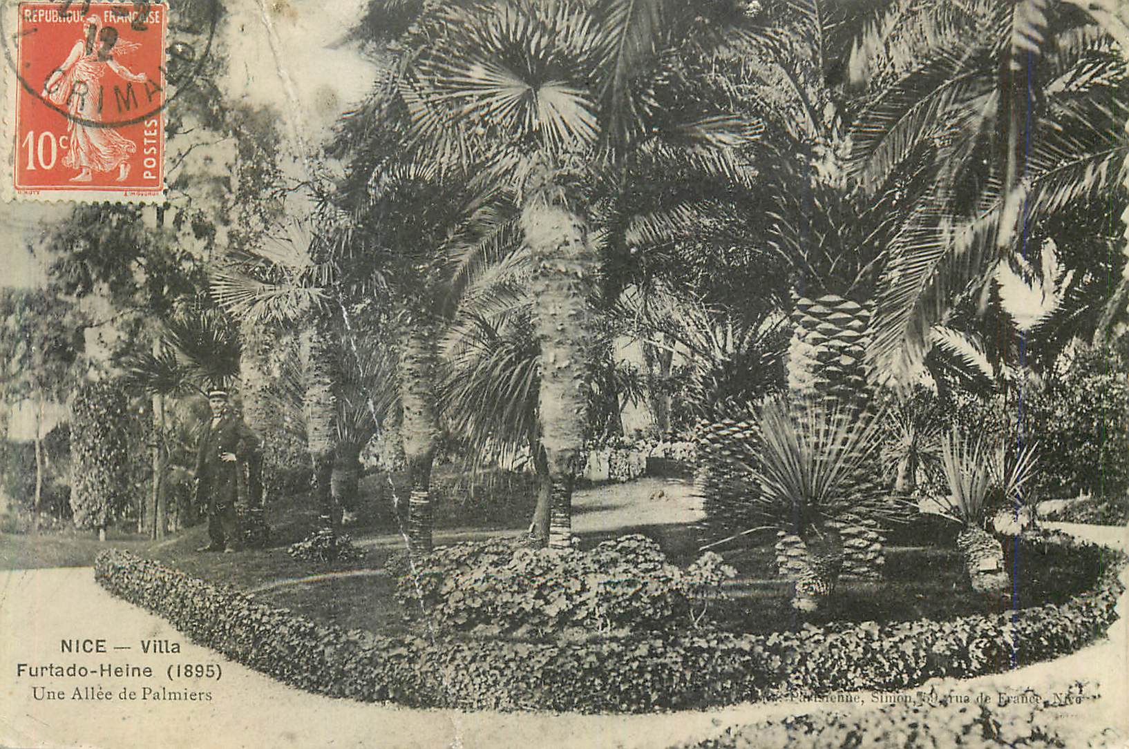 CPA Nice Villa Futado Heine (1895) Une Allee de Palmiers