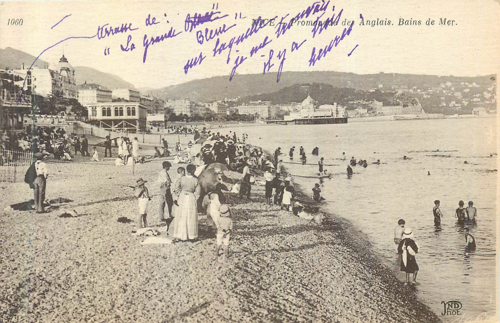 CPA Nice Promenade des Anglais Bains de Mer