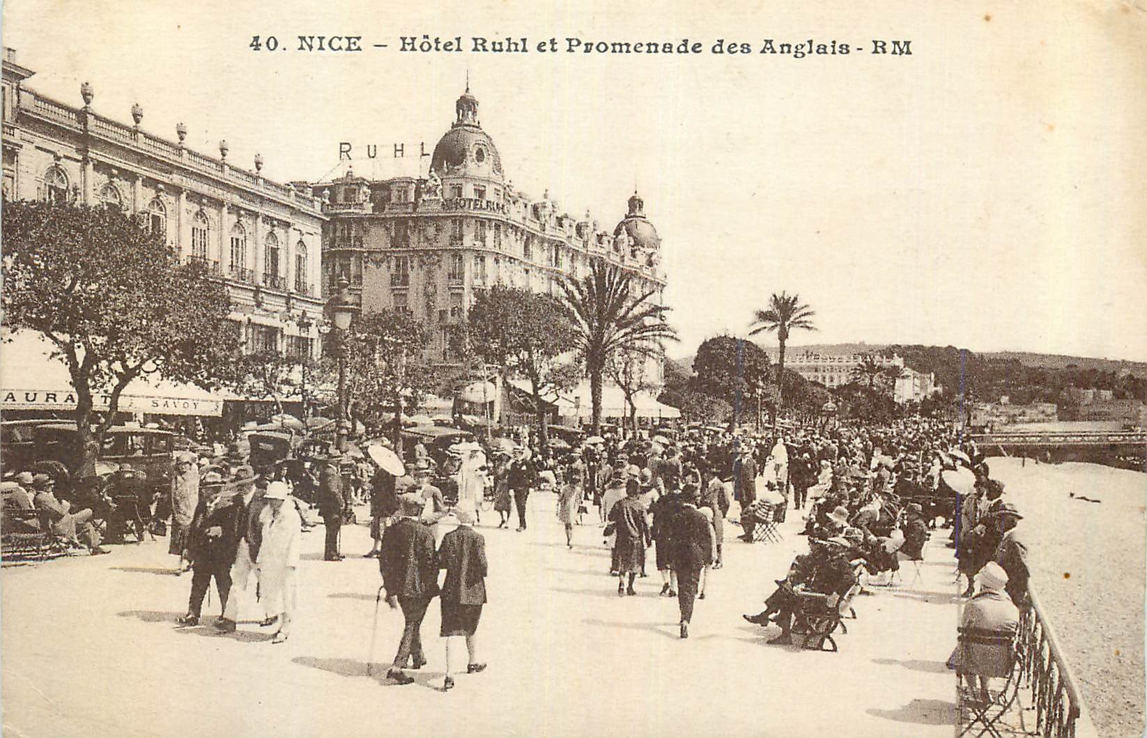 CPA Nice Hotel Ruhl et Promenade des Anglais
