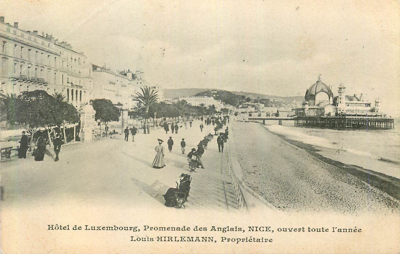 CPA Nice Hotel de Luxembourg Promenade des Anglais Ouvert toute L'Annee
