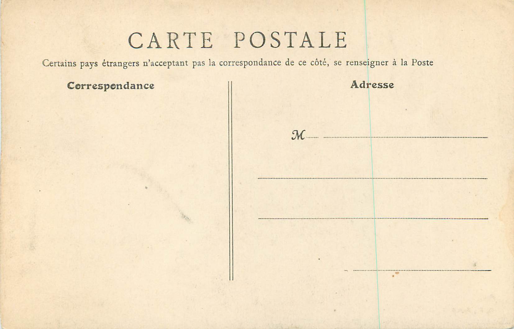 CPA Nice Promenade des Anglais — Rückseite