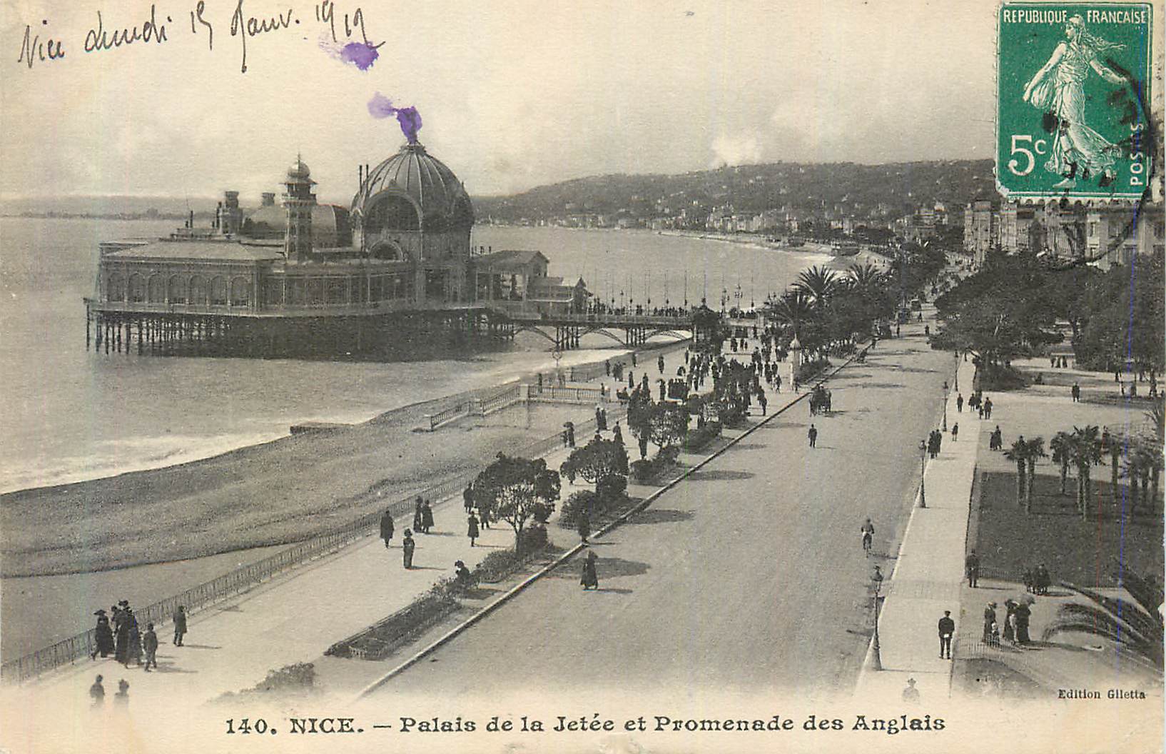 CPA Nice Palais de la Jetee et Promenade des Anglais