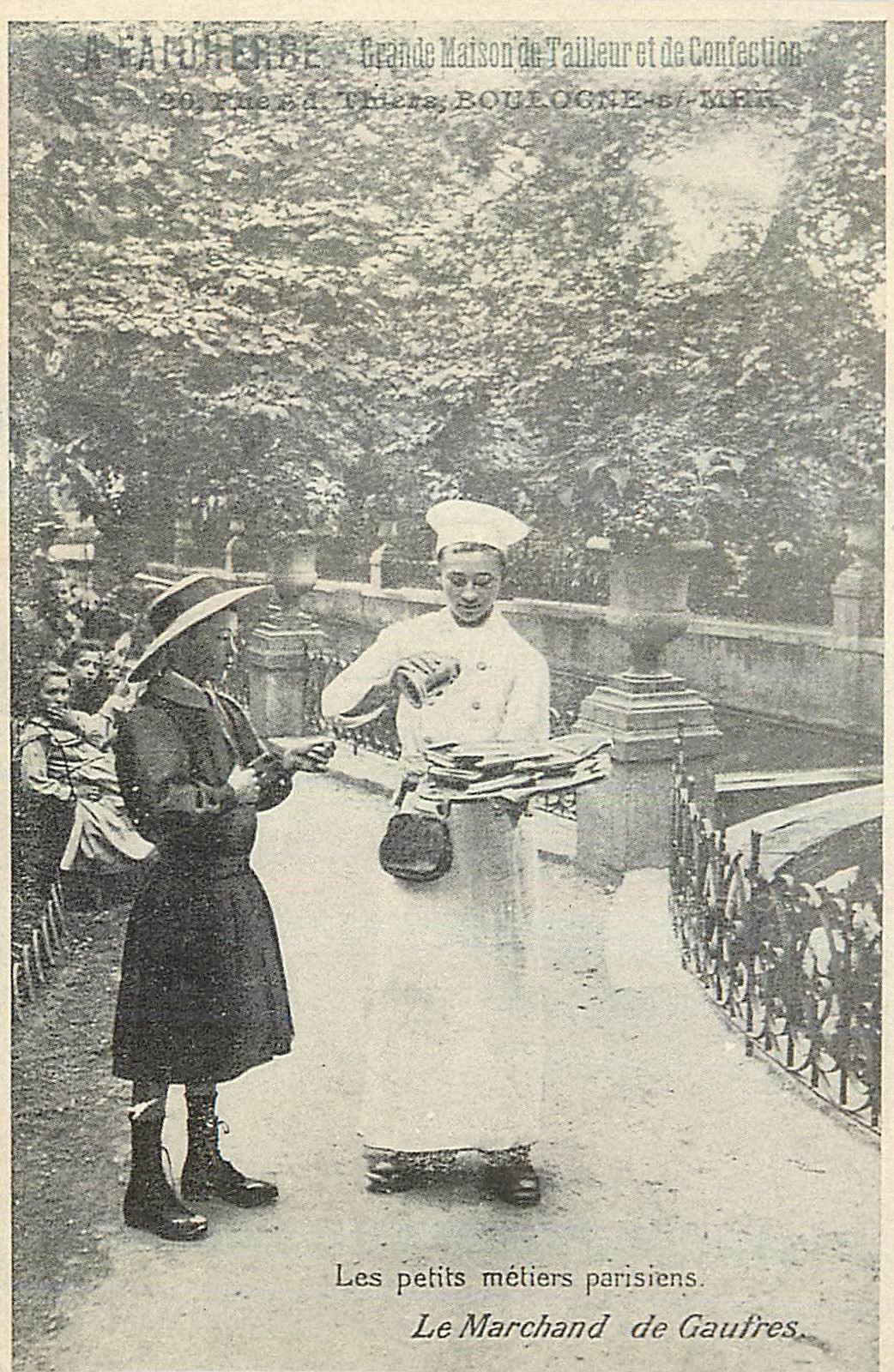 REPRO Les Petits Metiers Parisiens Le Marchand de Gaufres