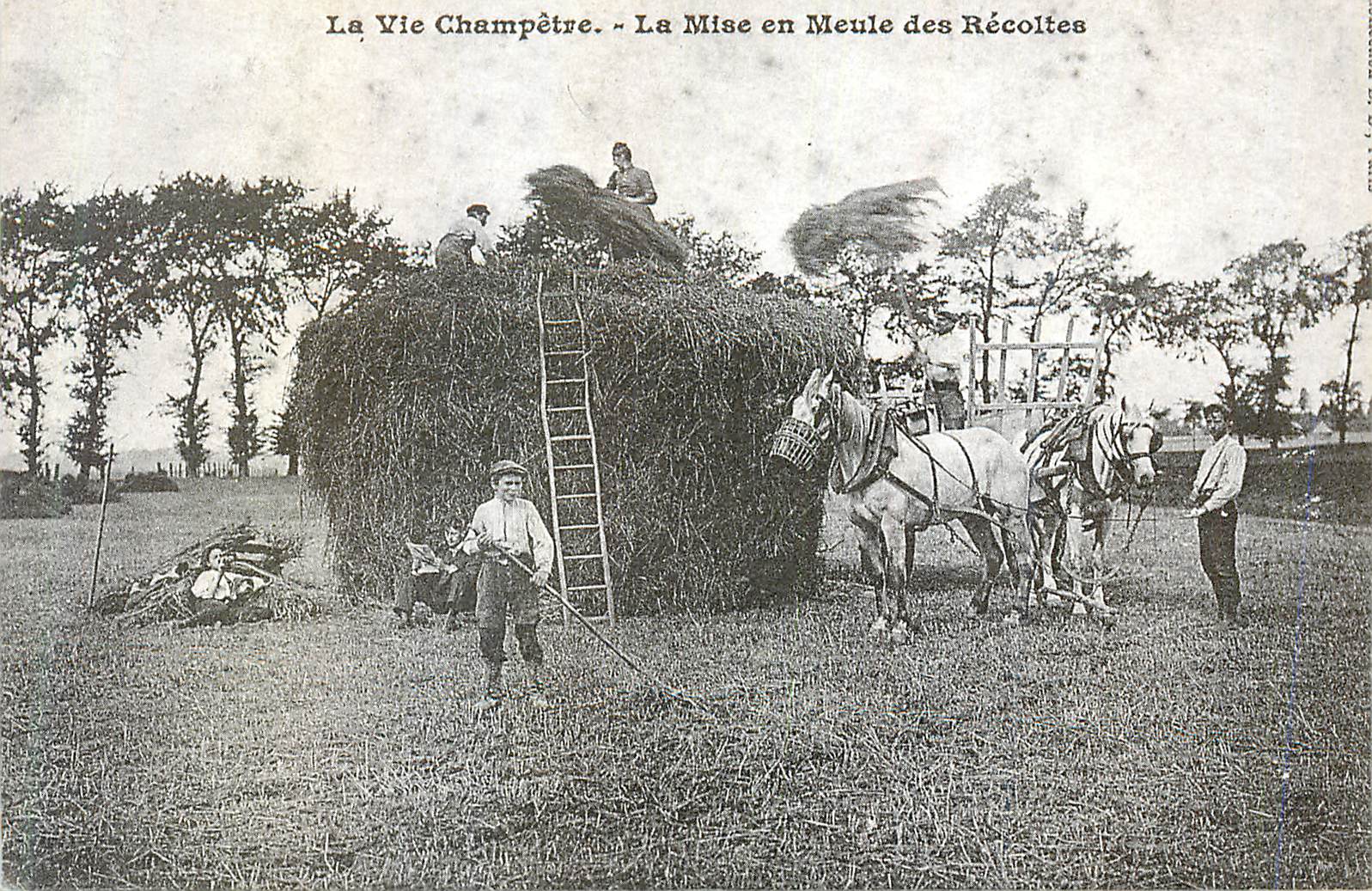 REPRO La Vie Champetre La Mise en Meule des Recoltes