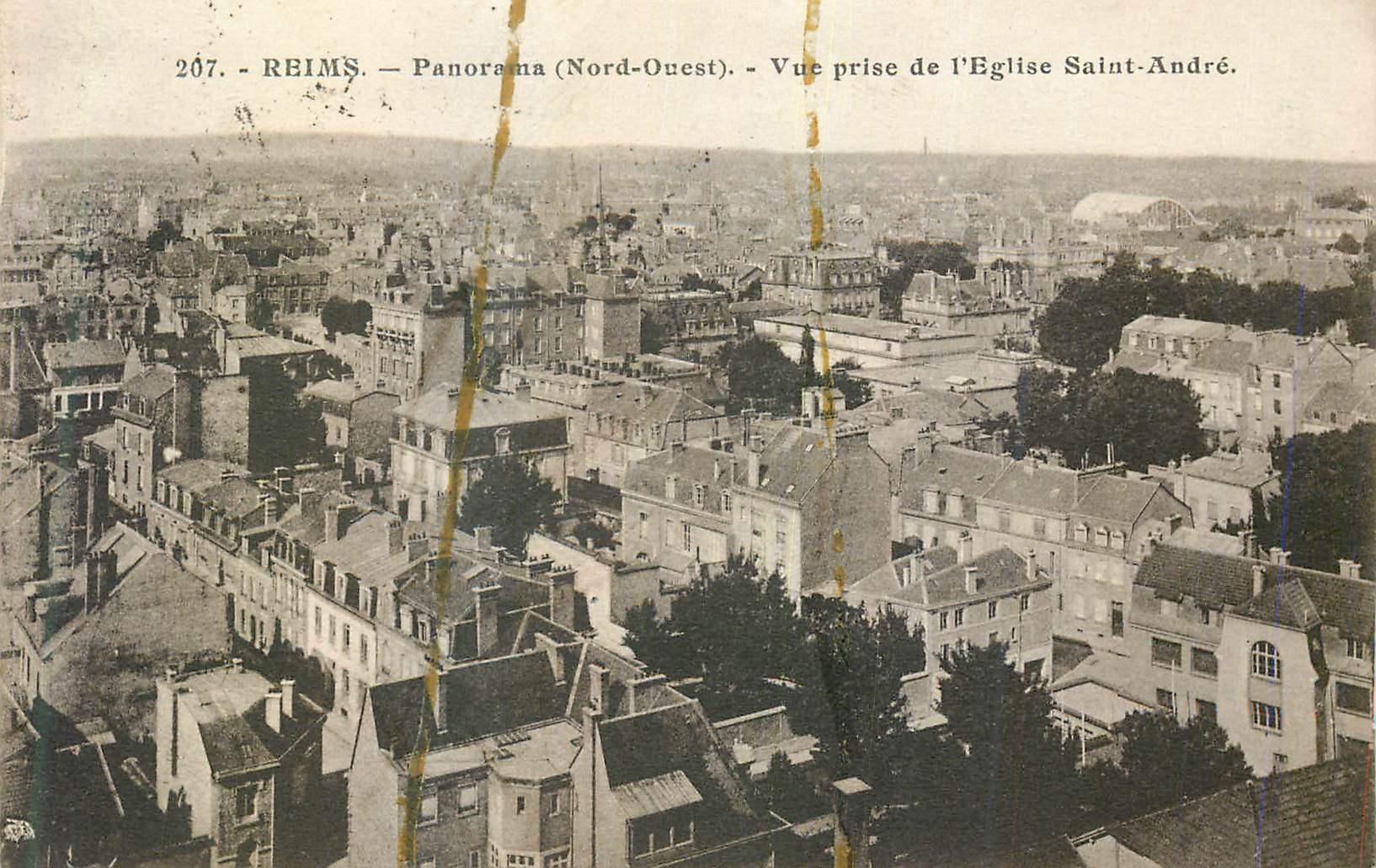 CPA Reims Panorama (Nord Ouest) Vue prise de l'Eglise Saint Andre