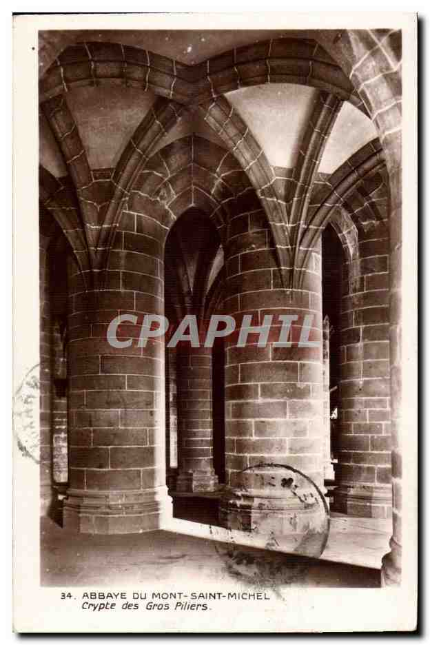 Abbaye du Mont-Saint-Michel — Crypte des Gros Piliers — Édition Monuments Historiques