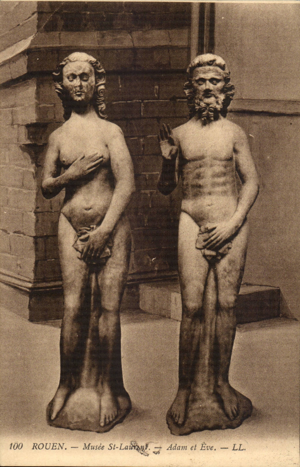 Rouen - Musee St Laurent Statue Adam et Eve - CPA 