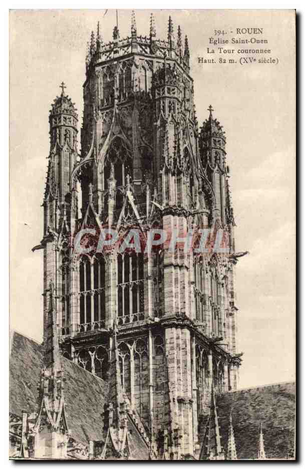 Rouen - Eglise saint Ouen la Tour couronne - CPA 