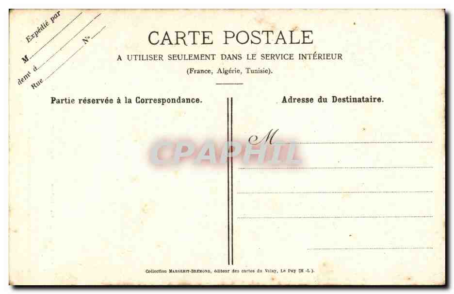 Velay - Un Chalot rue des Peletins devotes du Velay sous le nom Angeliques une congregation - CPA  — Rückseite