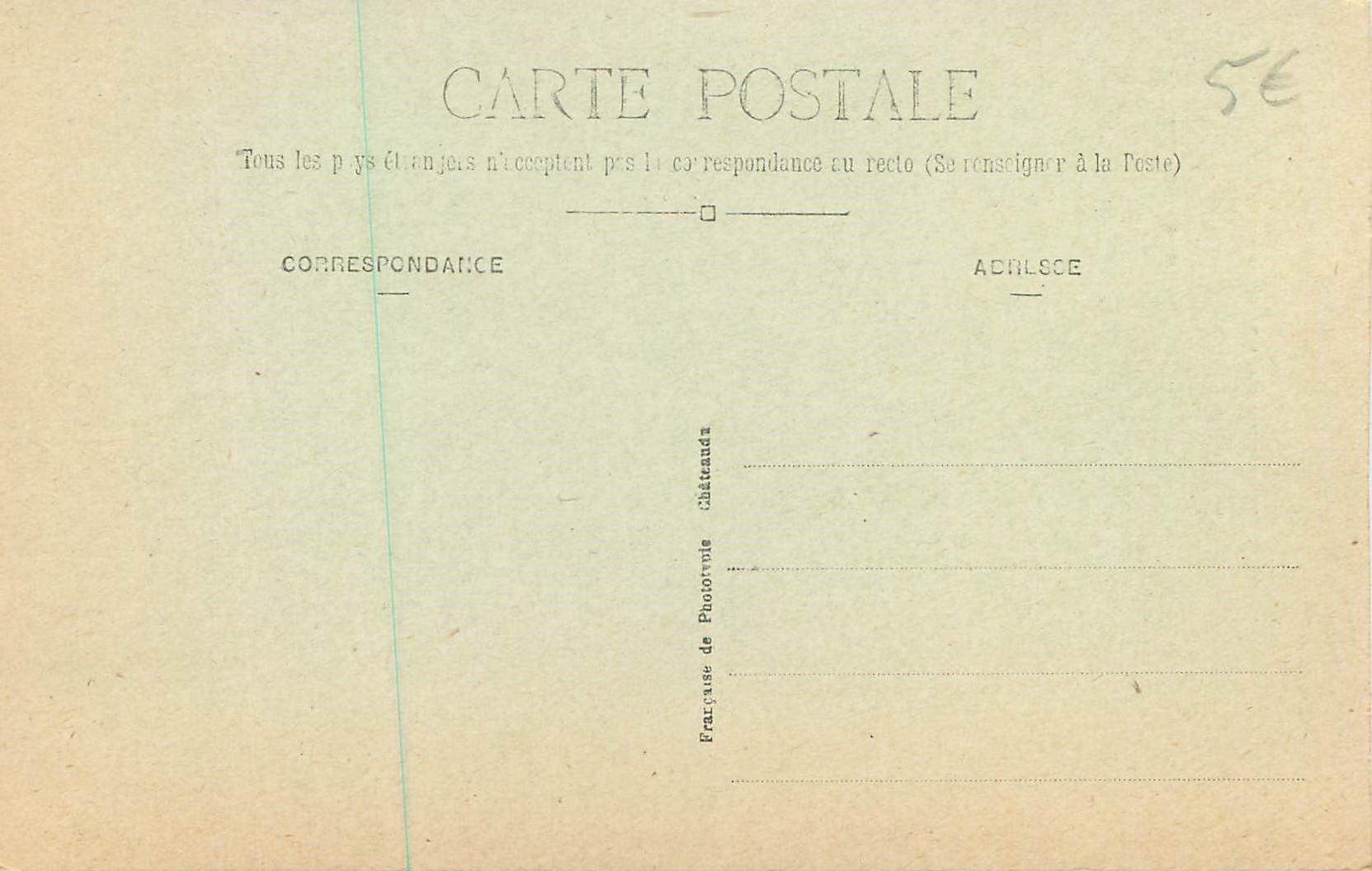 CPA Rennes Impasse et Portail des Carmelites — Rückseite