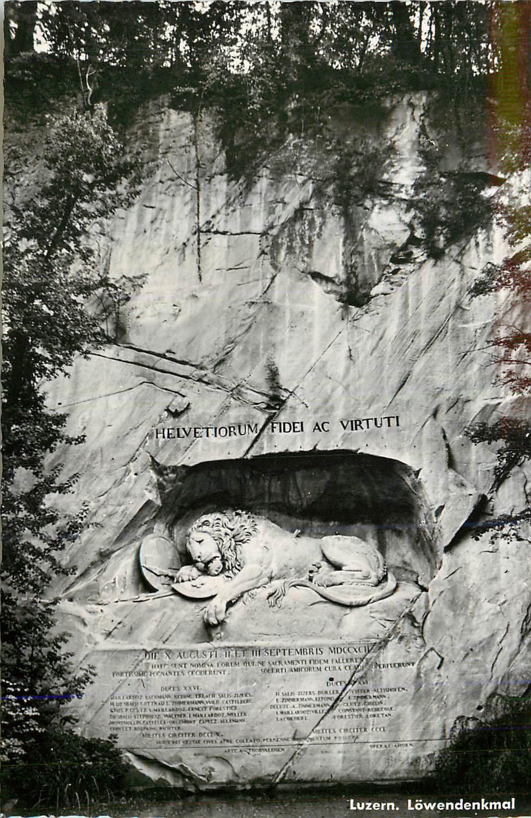 CPM Helvetiorun Fidei Virtuti Luzern Lowendenkmal Lion